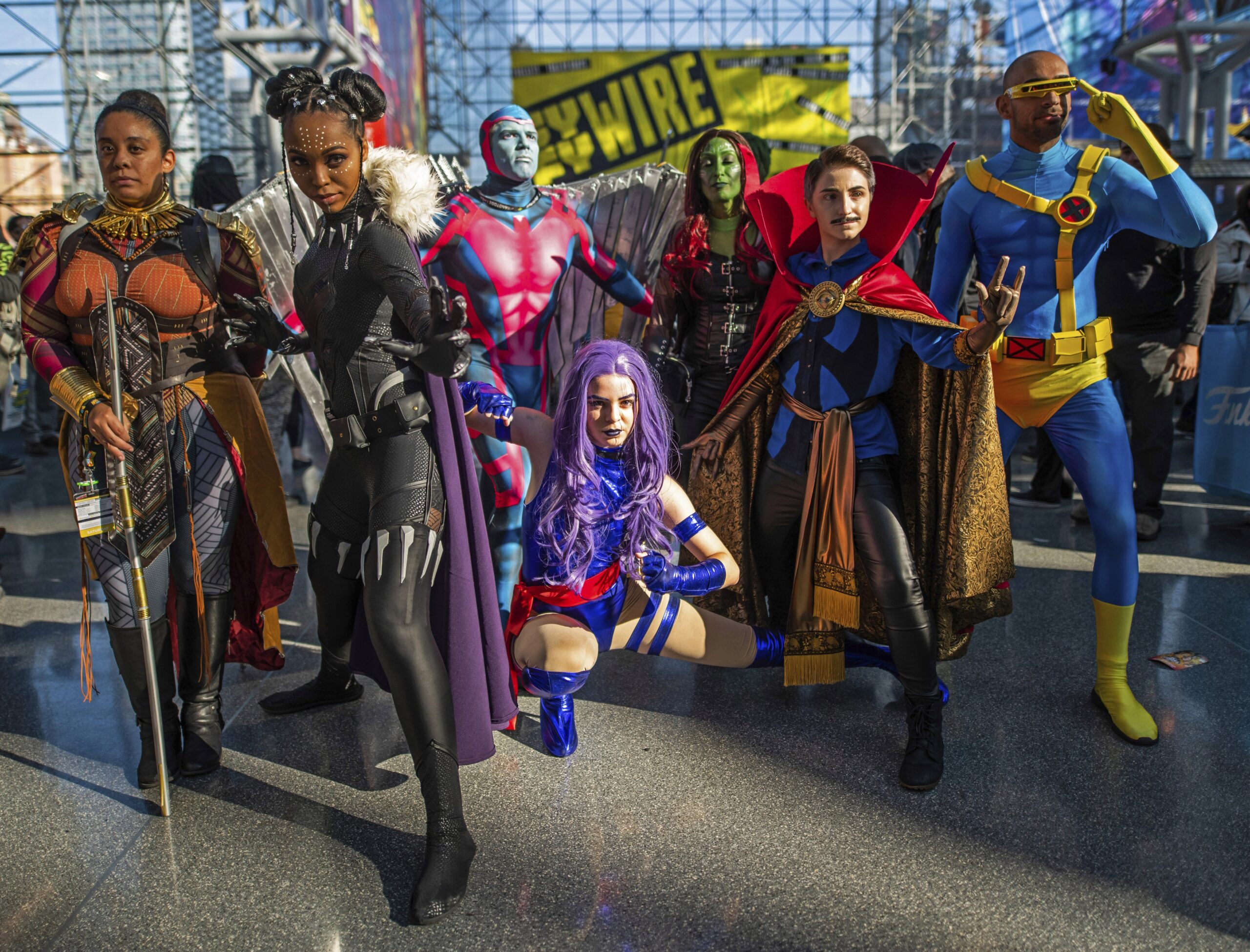 Costumed Superheroes at Convention