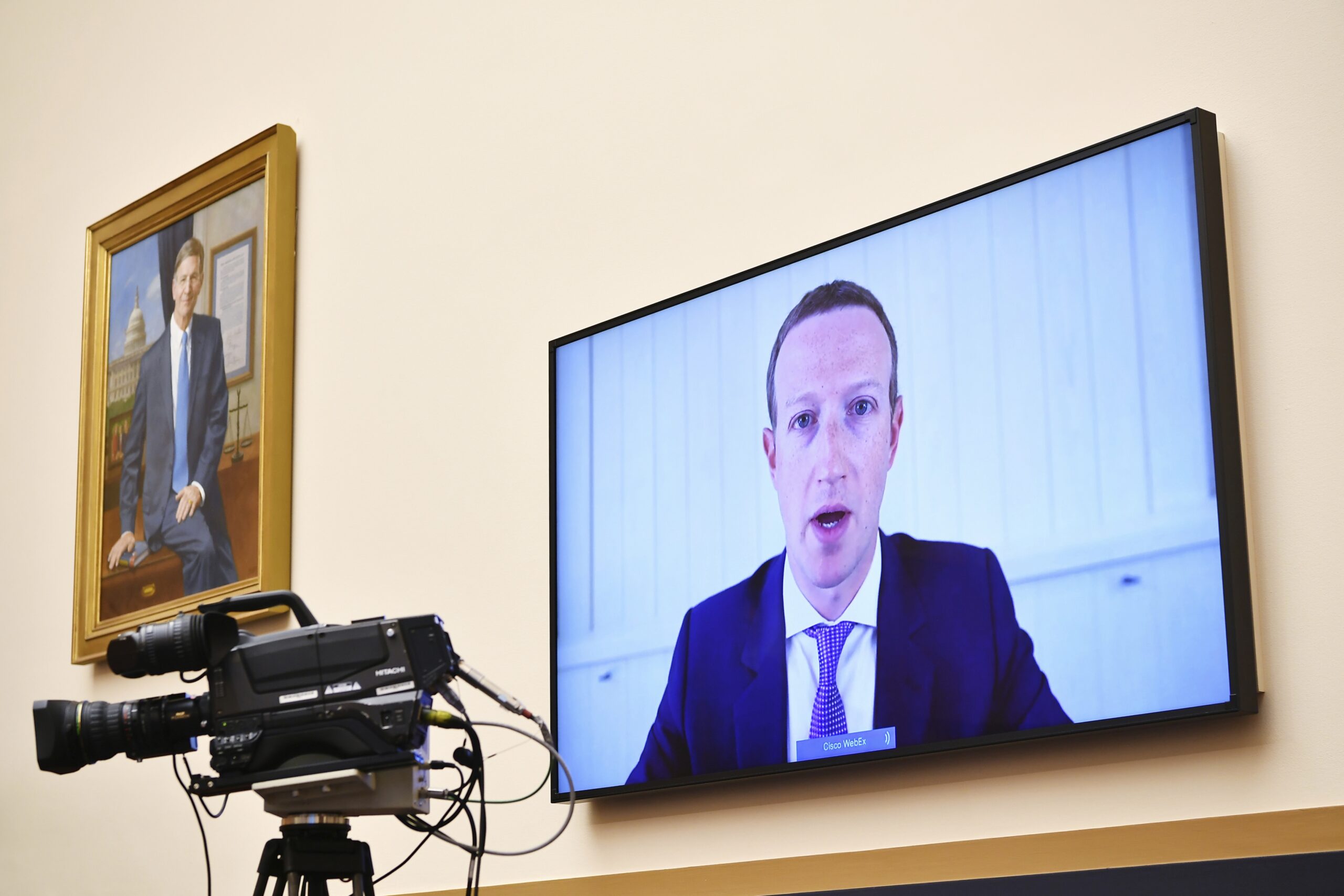 Mark Zuckerberg testifies to Congress remotely