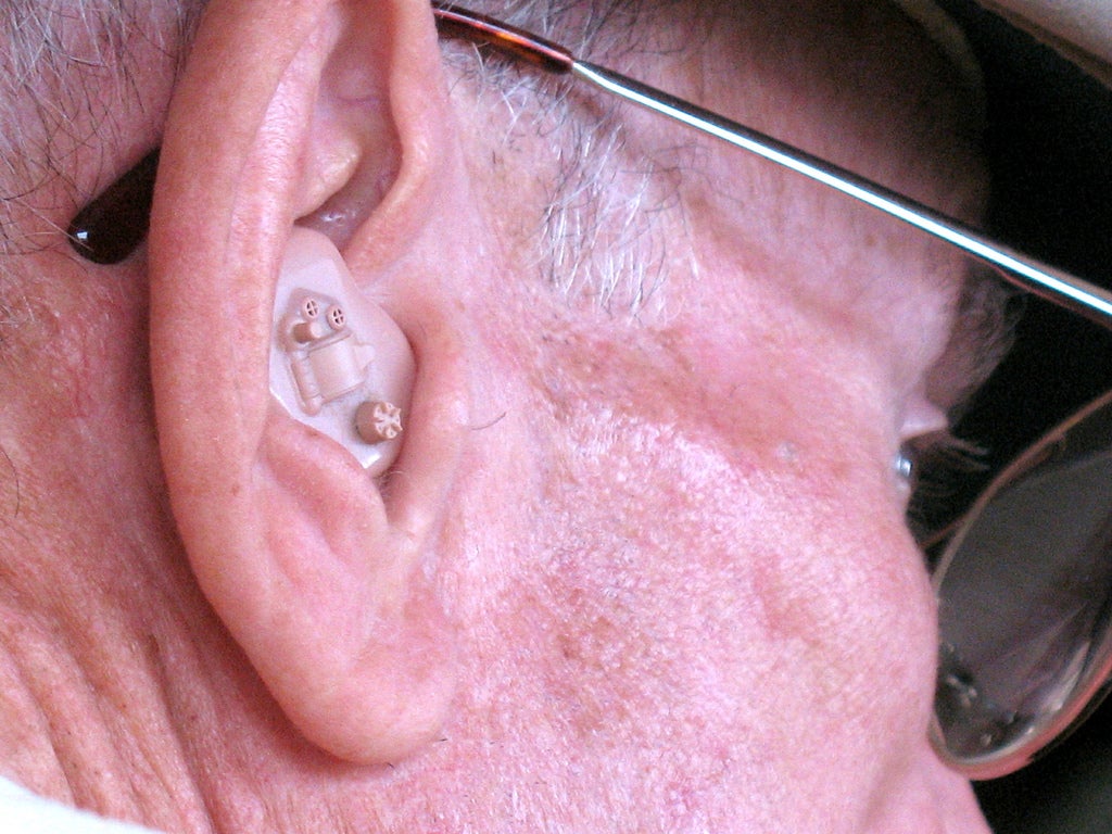 Man with hearing aid