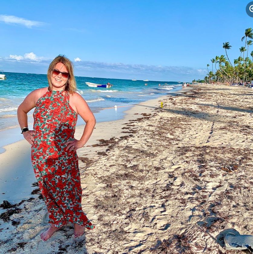 Mary Cypcar of Racine on a beach in the Dominican Republic