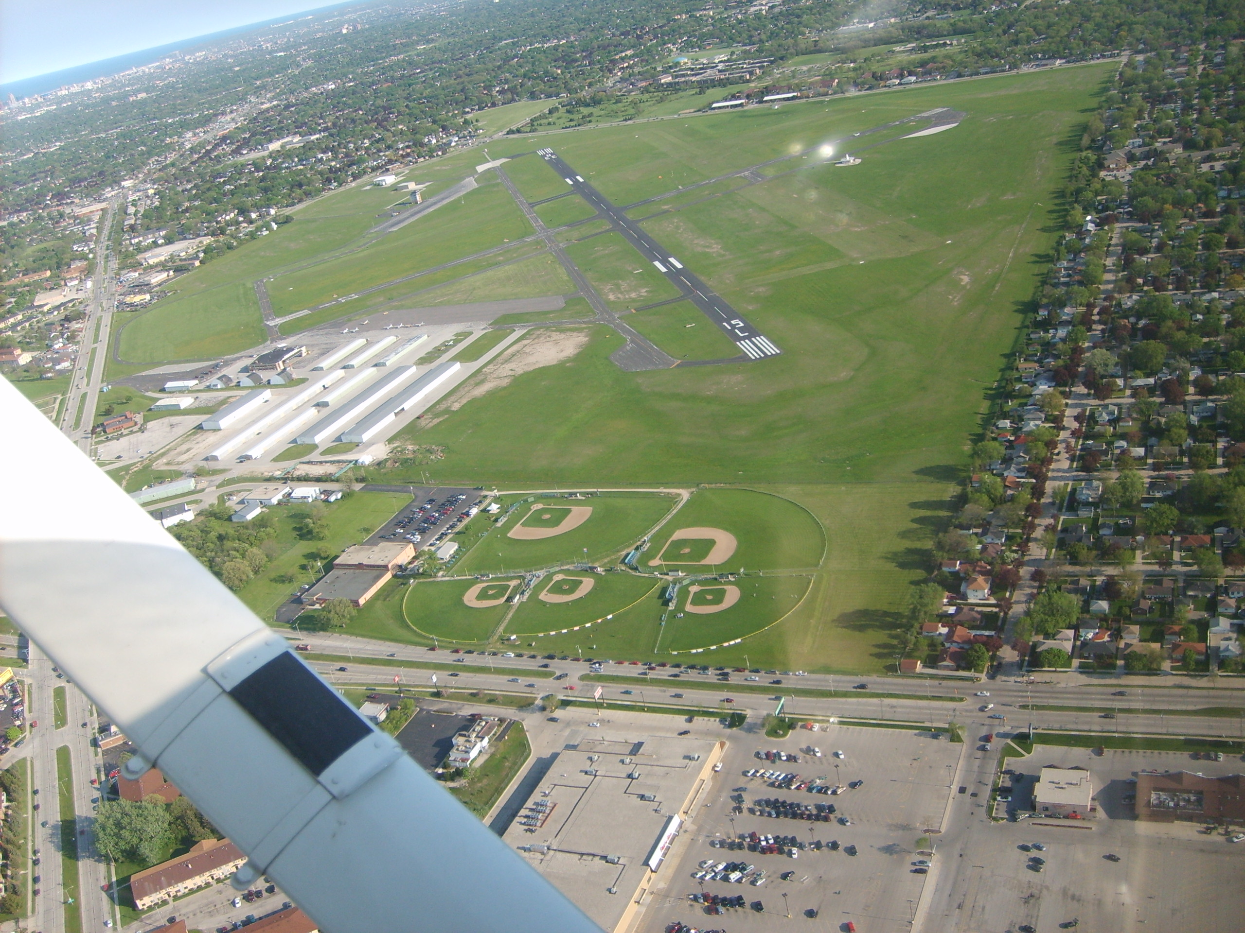 Milwaukee County's Timmerman Airport seen from above.