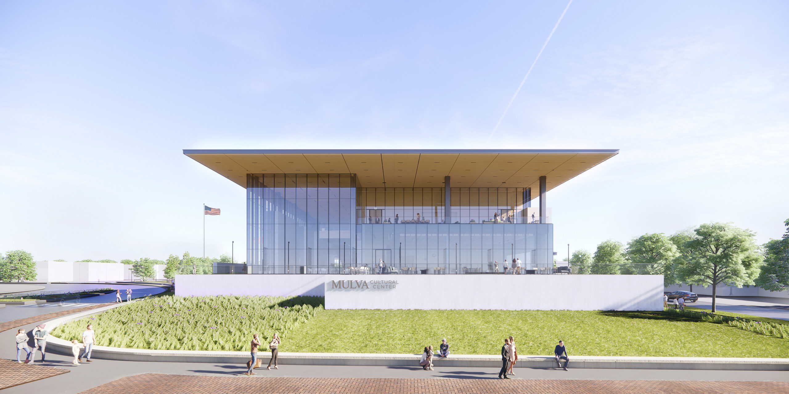 A rendering of the Mulva Cultural Center