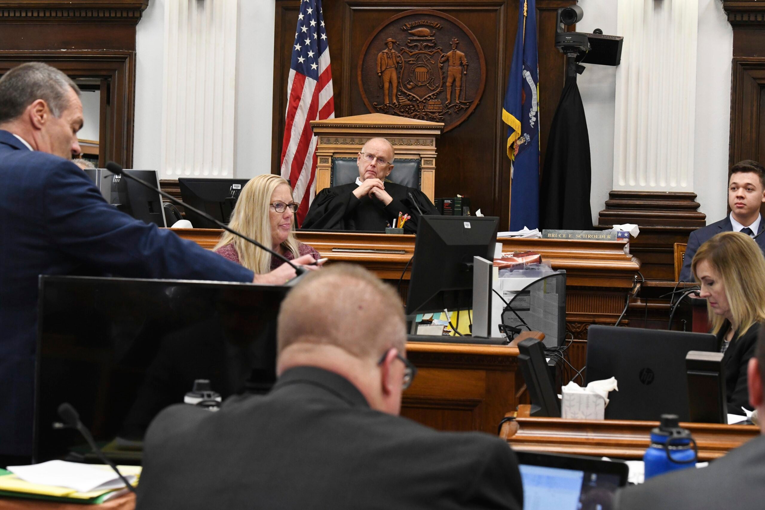Kyle Rittenhouse testifies in his trial at the Kenosha County Courthouse