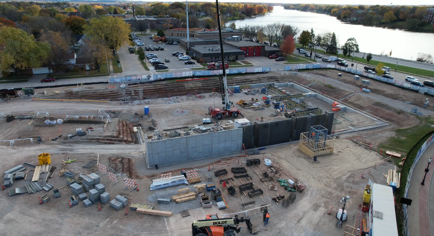 Construction at the Mulva Cultural Center