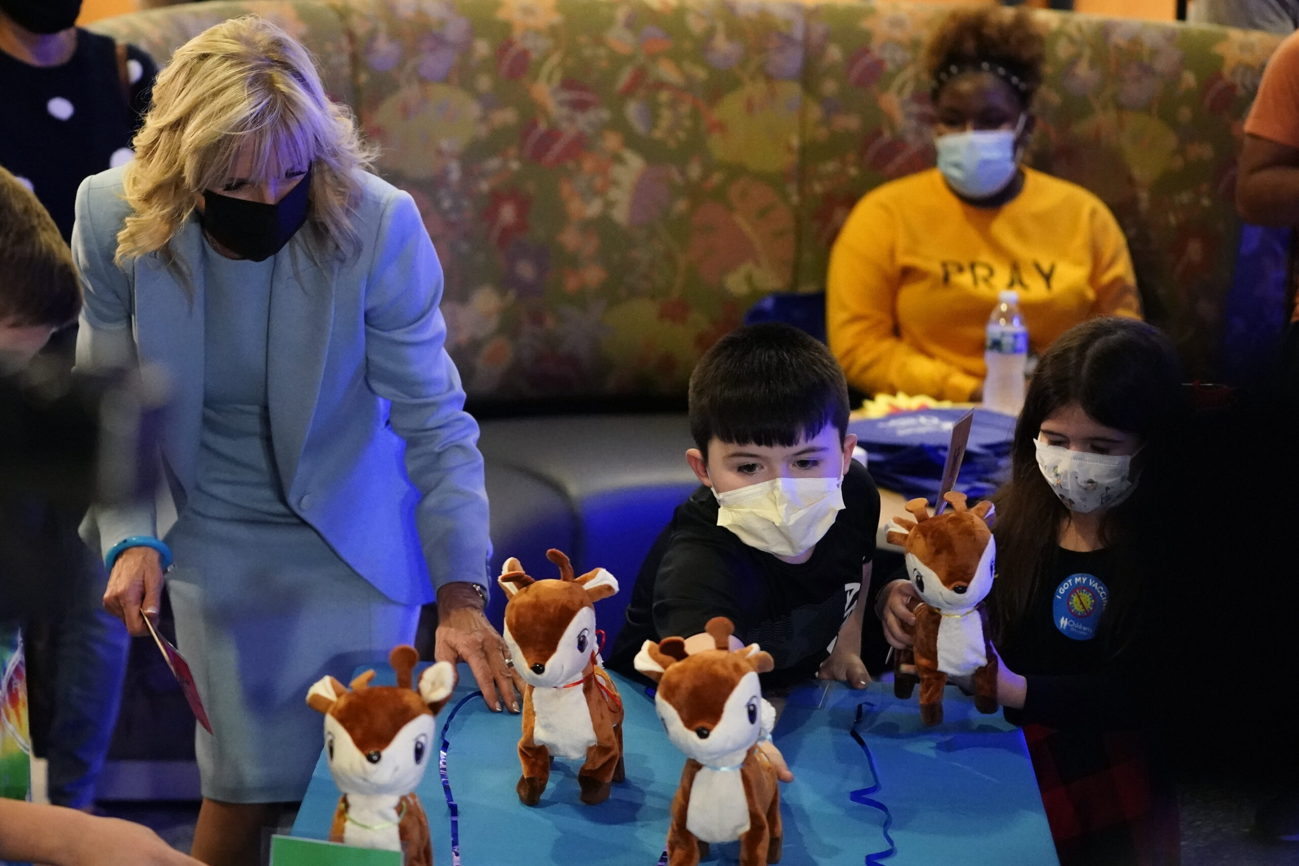 First lady Jill Biden participates in an event at Children's Wisconsin