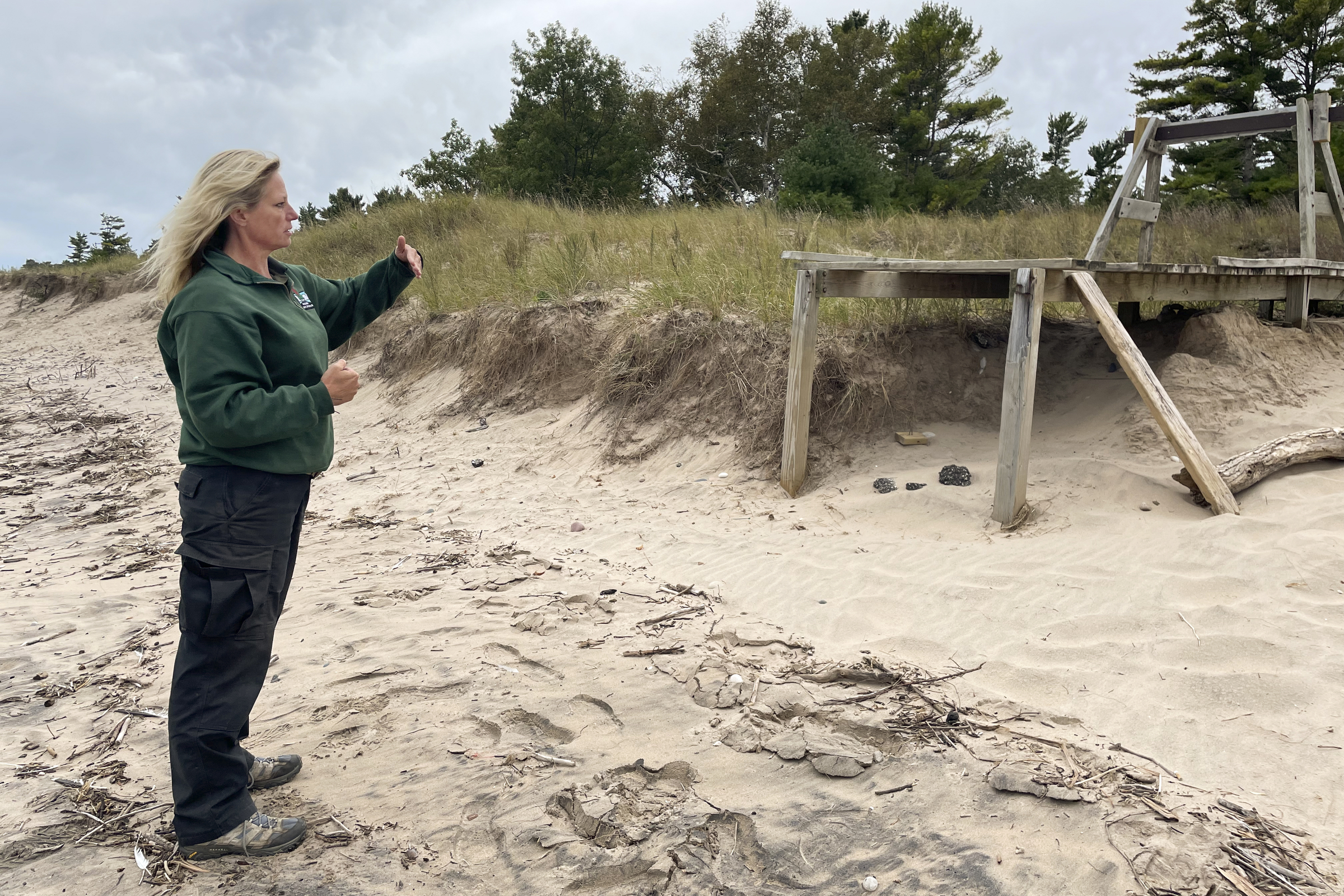 Park supervisor Erin Dembski-Rodriguez is seen at Point Beach State Forest