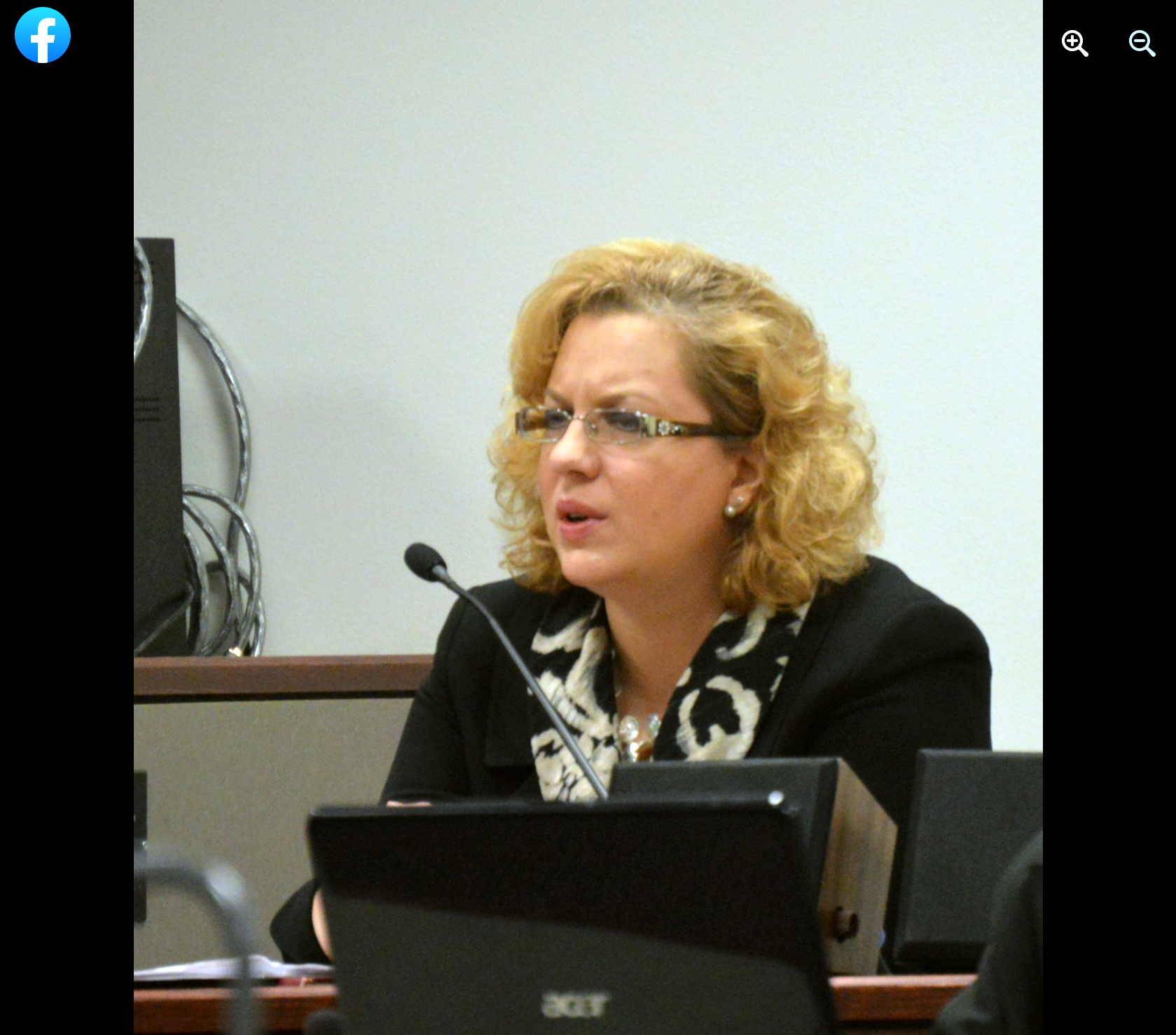 Dr. Barbara Knox is seen testifying in the first of two trials of Stacy Hartje on Dec. 8, 2014