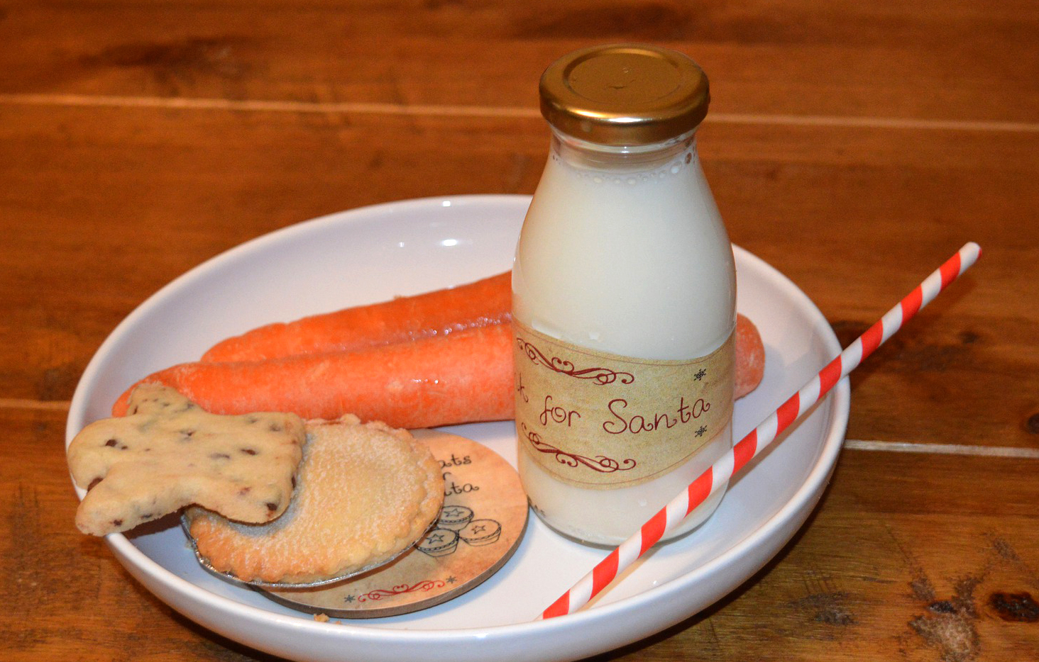 Cookies and milk for Santa.
