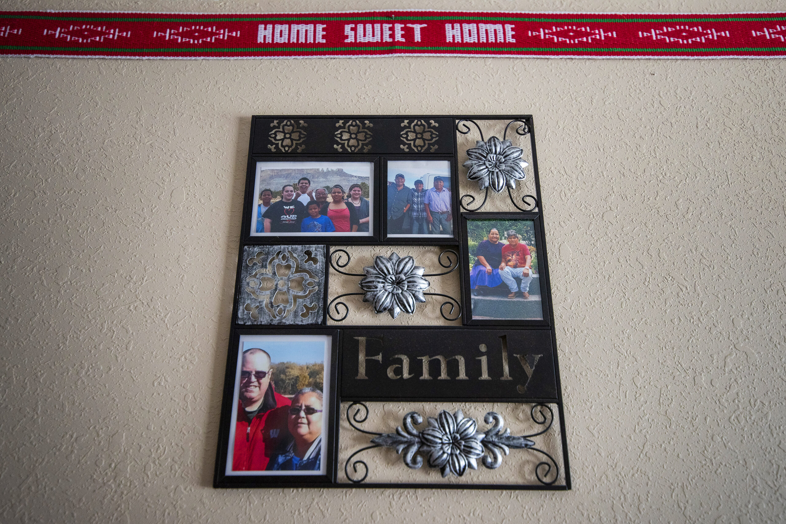 A collage of photos in a frame with the word 