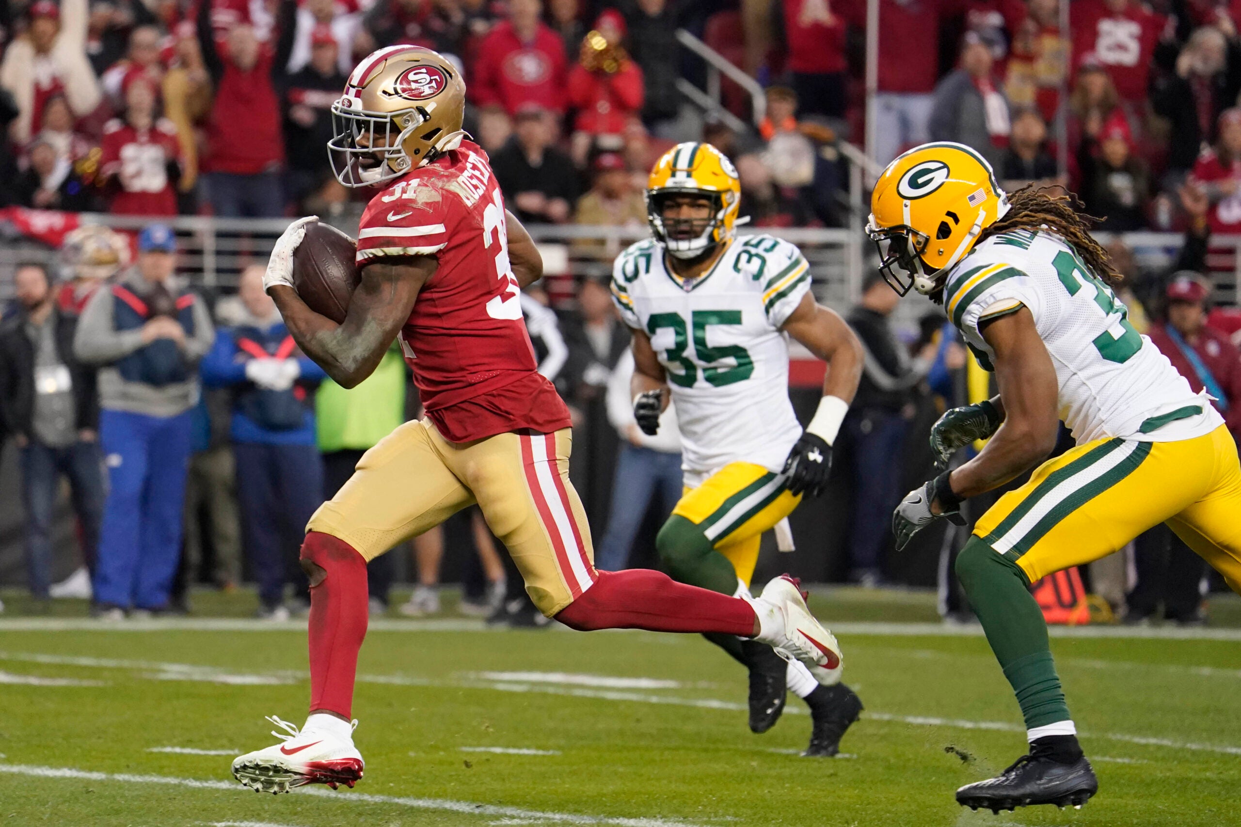 San Francisco 49ers running back Raheem Mostert