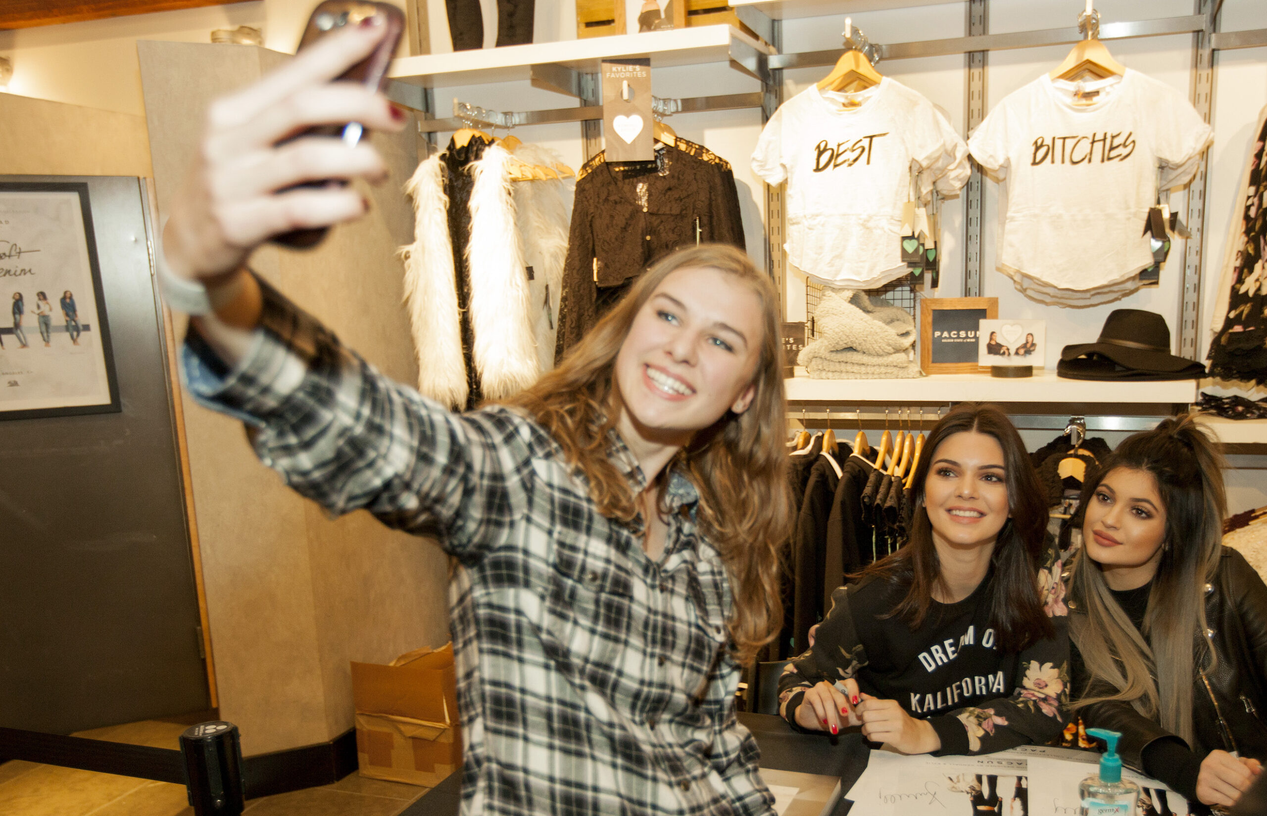 An in-store appearance of the Kendall and Kylie Holiday Collection