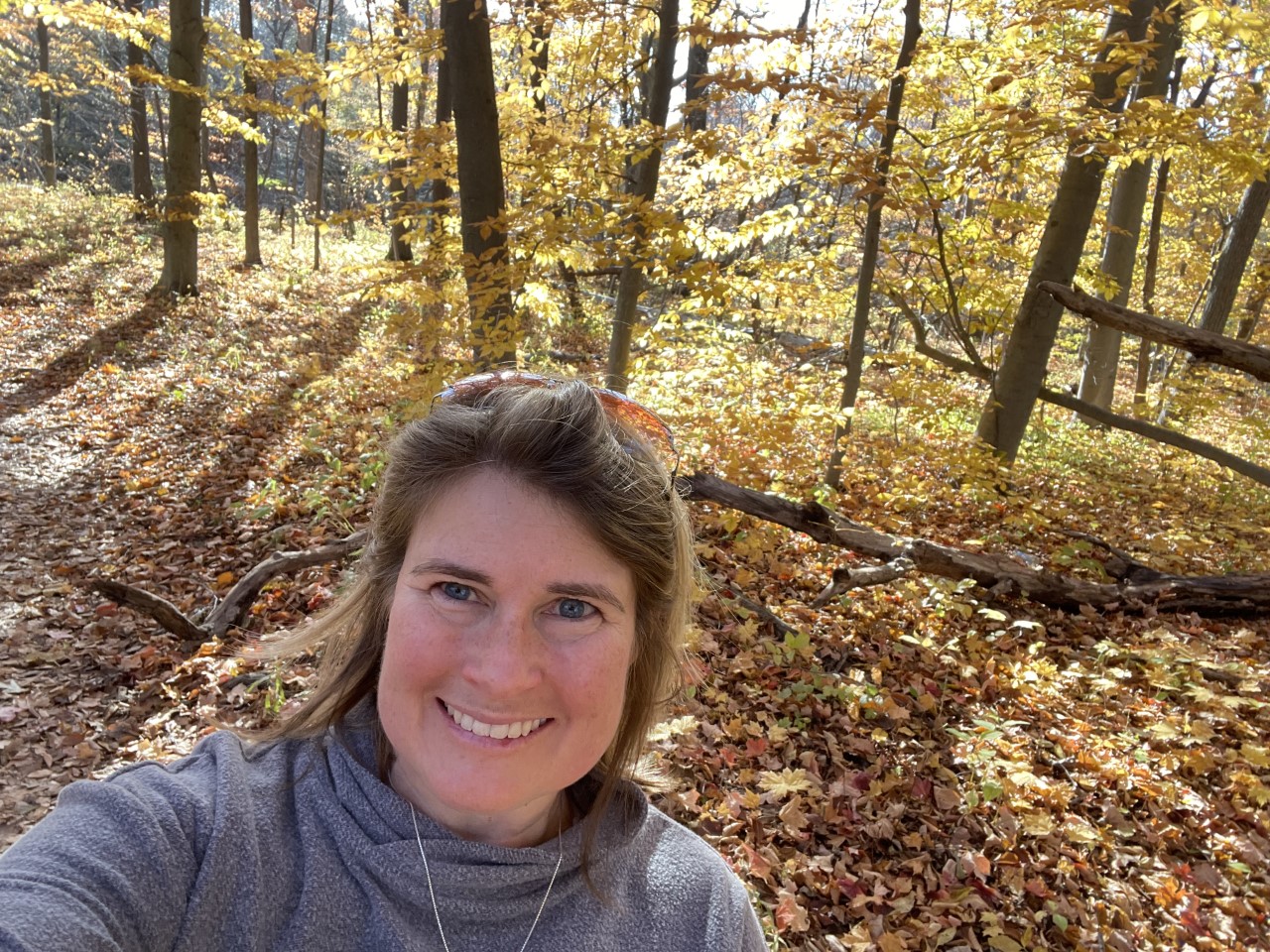 Marita Stollenwerk taking a hike