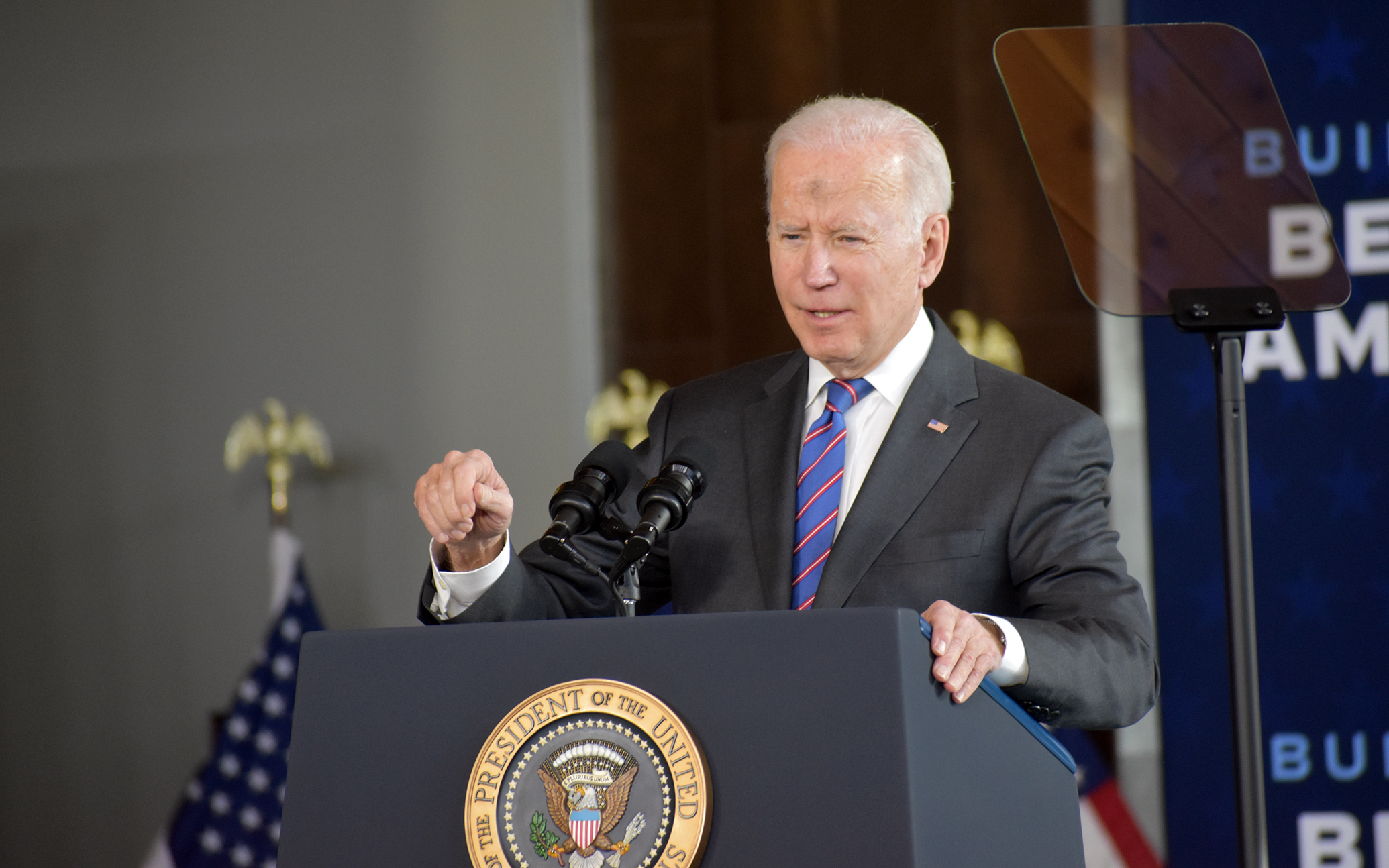 President Joe Biden visited Superior to tout his $1.2 trillion bipartisan infrastructure law