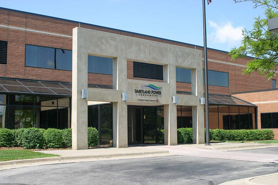 The La Crosse headquarters of Dairyland Power Cooperative