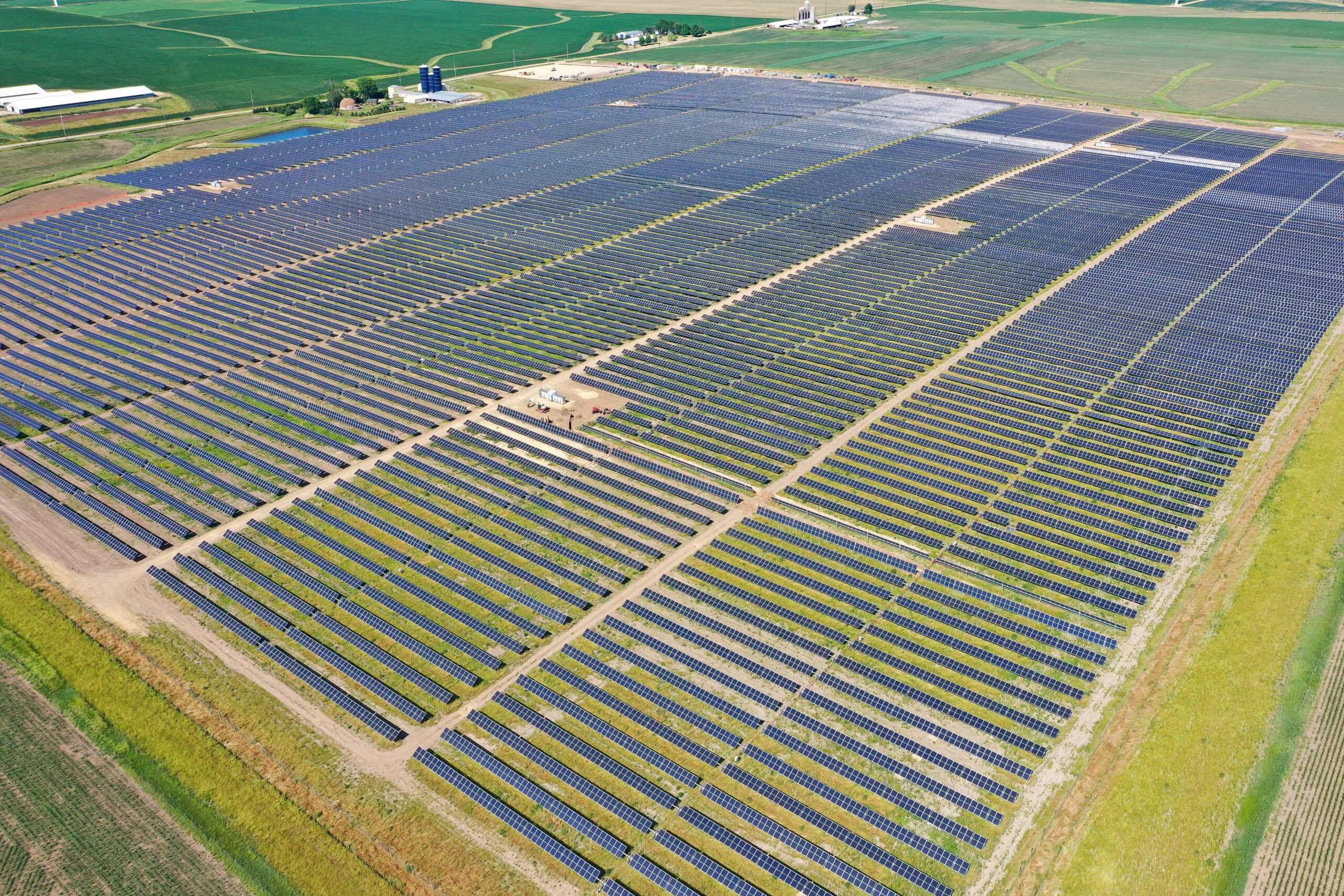 Badger Hollow solar farm from above