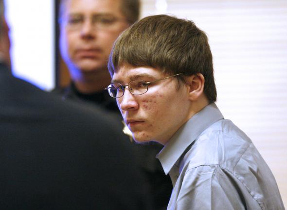 In this April 16, 2007, photo, Brendan Dassey appears in court at the Manitowoc County Courthouse