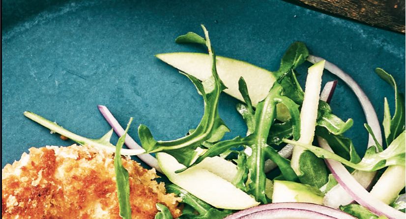 Chicken cutlets with apple salad