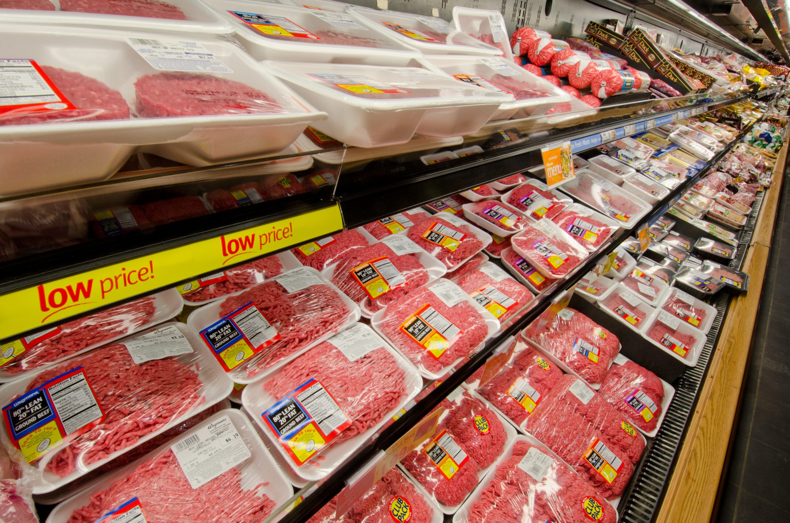 meat at a grocery store