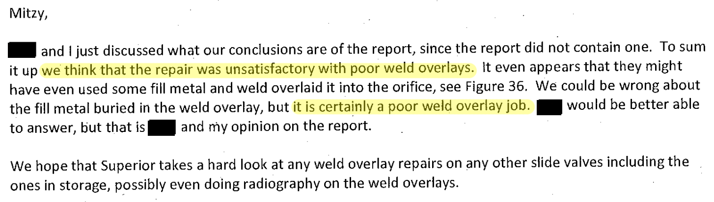 a Nov. 8, 2018 email from a member of the OSHA Health Response Team to the agency's assistant area director Ruth 