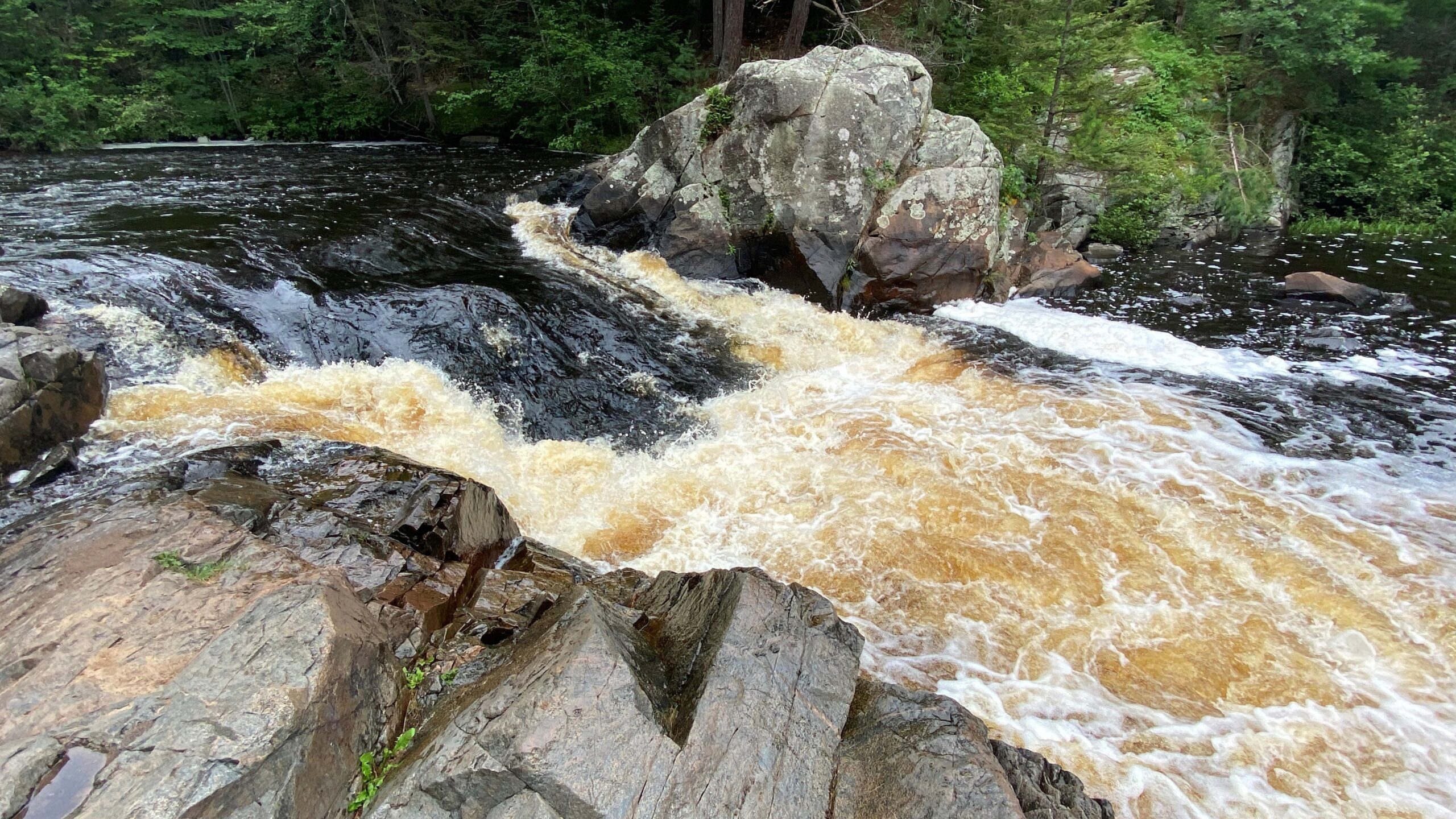 Eight-foot falls on the Pike River near Dunbar in northwestern Marinette County is one of 16 waterfalls in what is considered the state's waterfall capitol.
