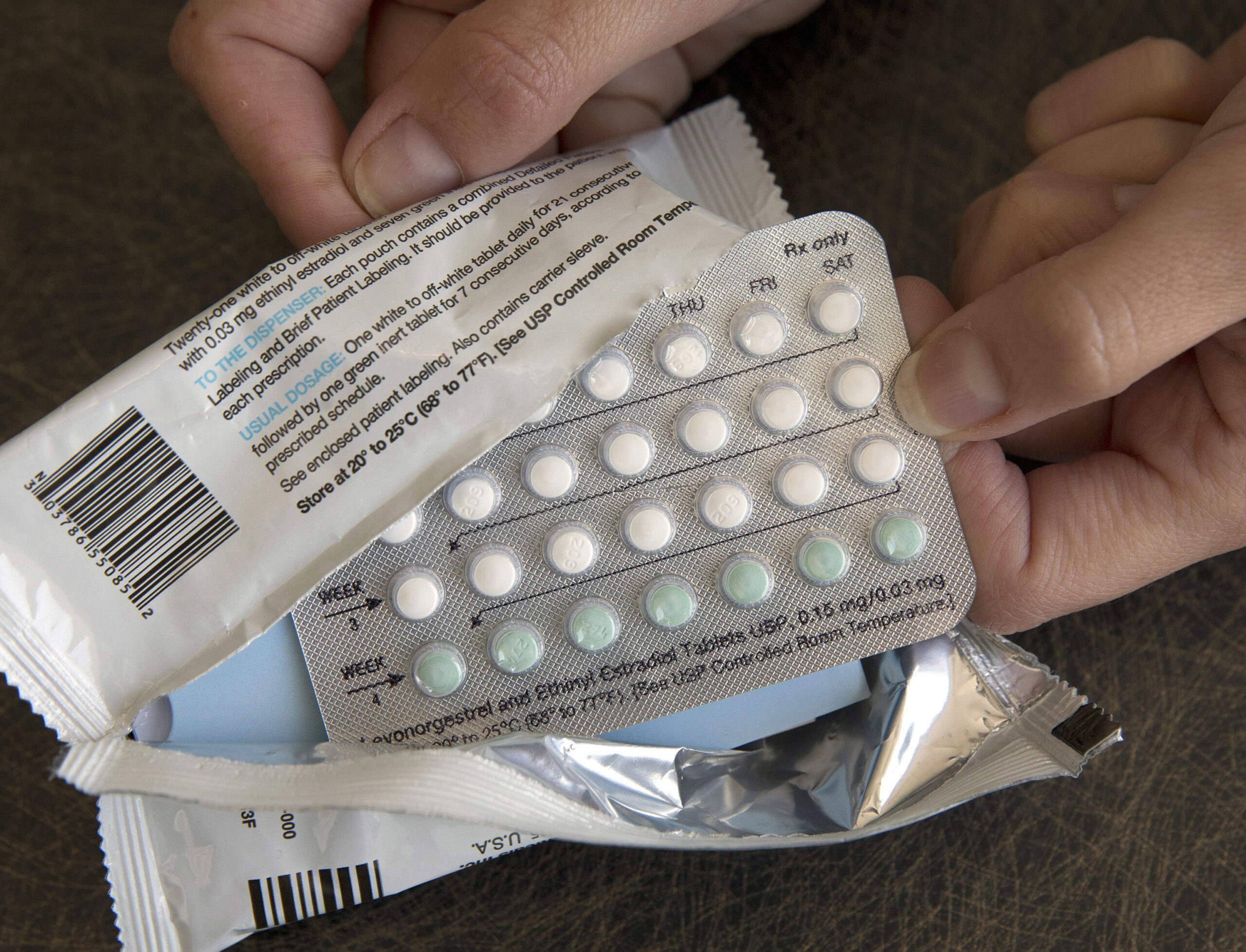 a one-month dosage of hormonal birth control pills