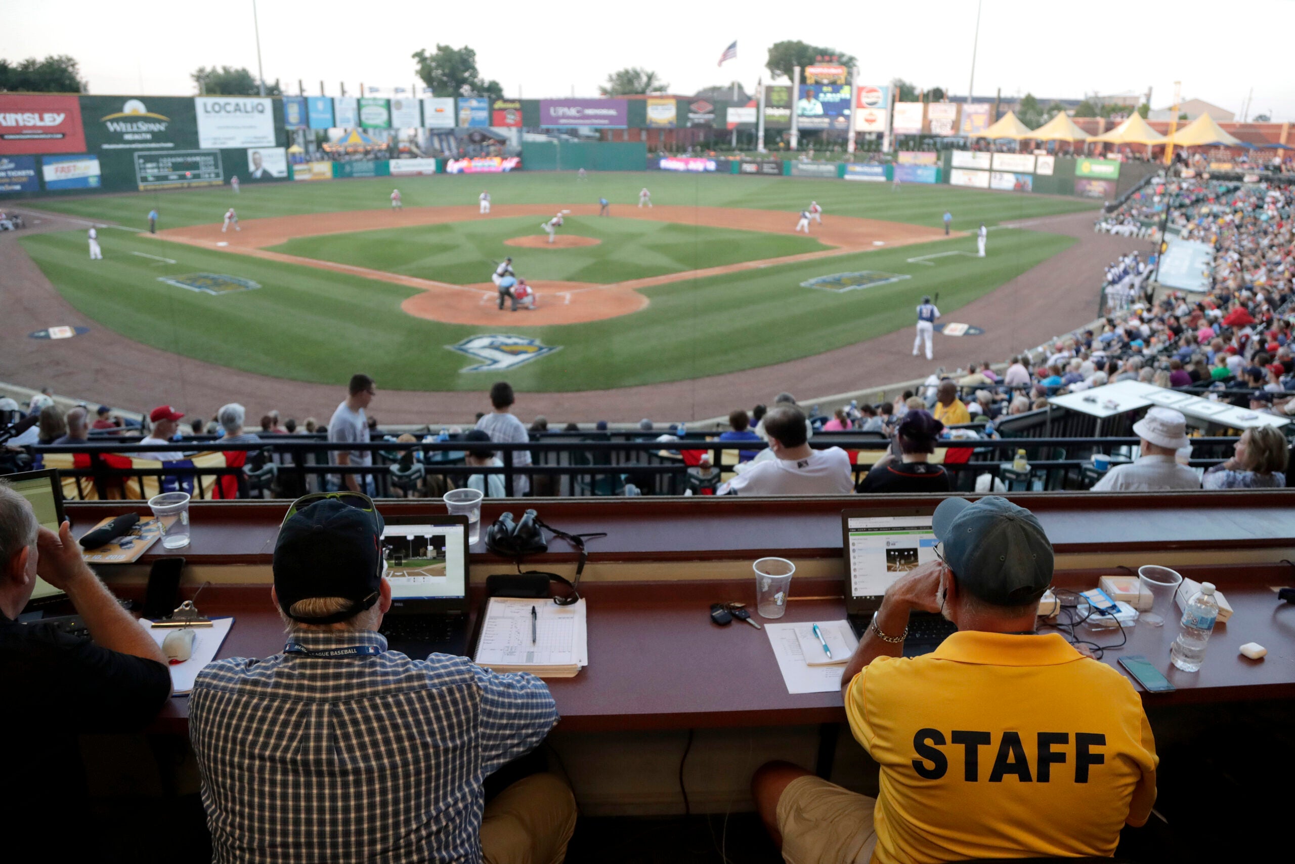 A 2019 photo of the Atlantic League All-Star minor league baseball game in York, Pa.