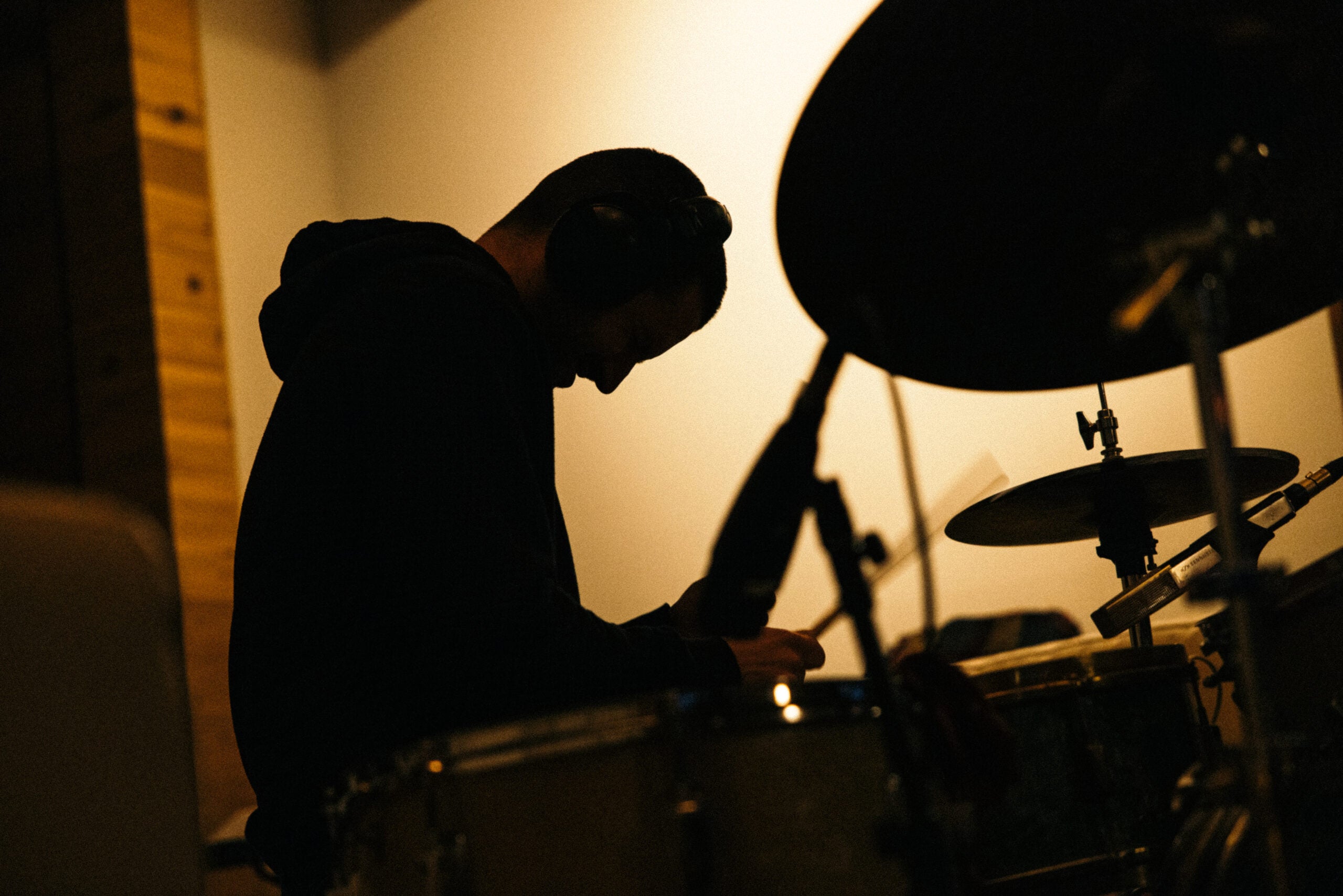 S. Carey at the drums