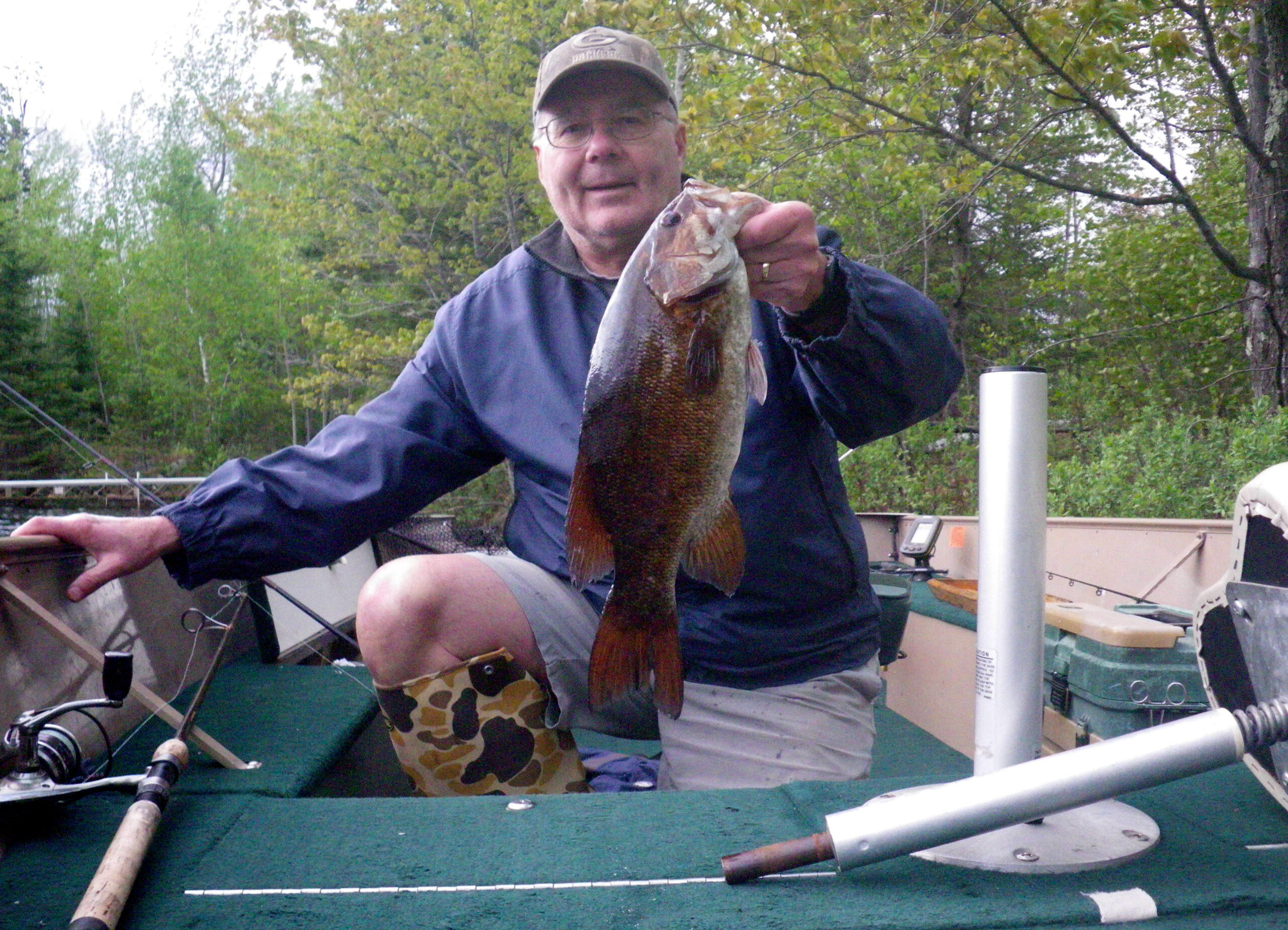 Skip Sommerfeldt with a 17" smallmouth bass.