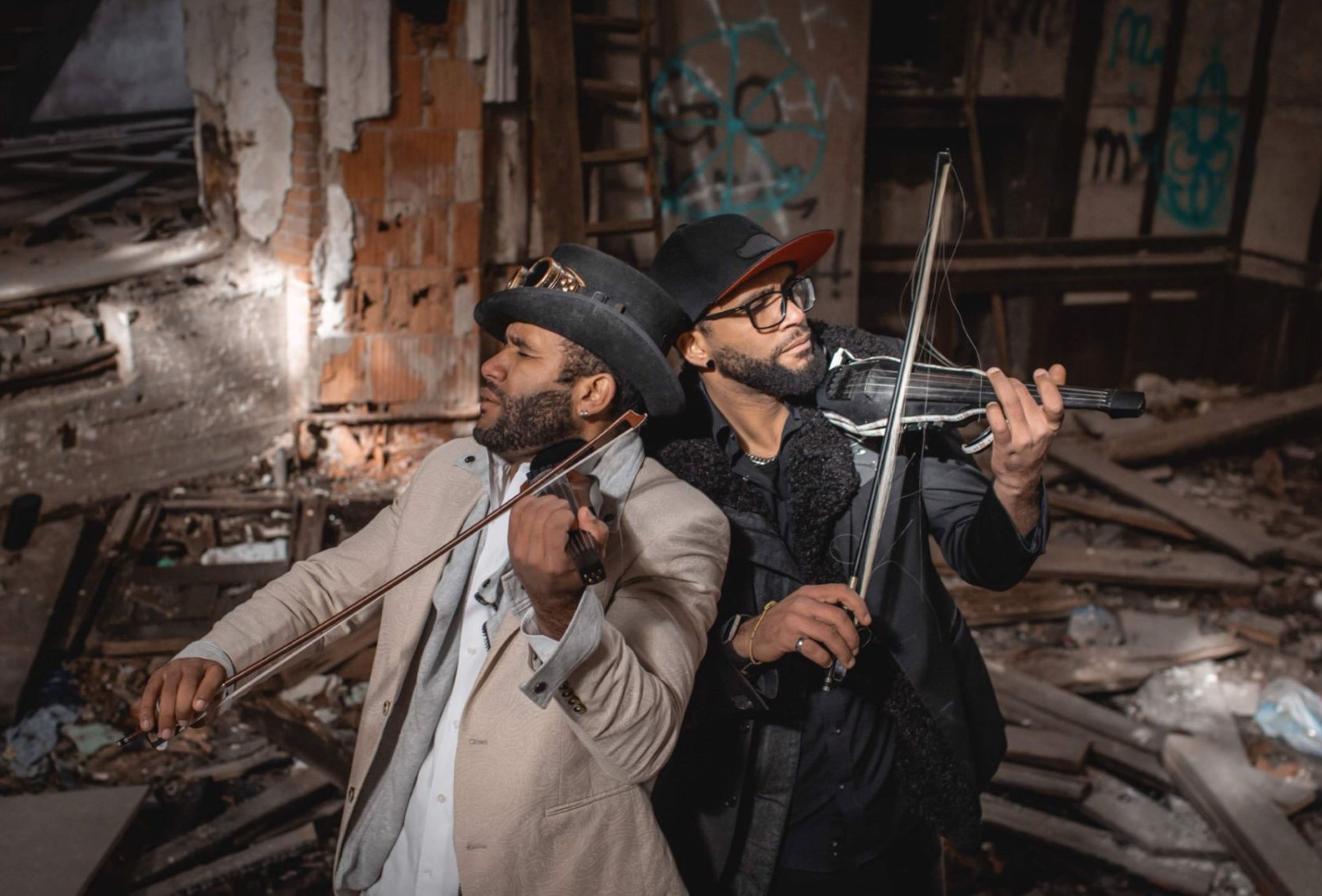 Musicians Walter and Wagner Caldas, identical twin brothers known as the Brazilian 2wins, headline the annual Artspire community arts celebration Saturday, June 11.