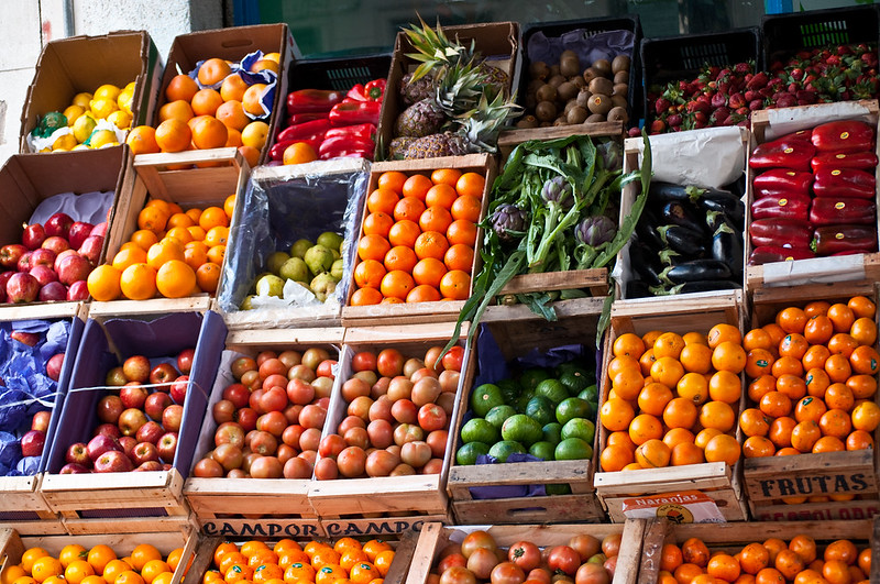 produce at a market