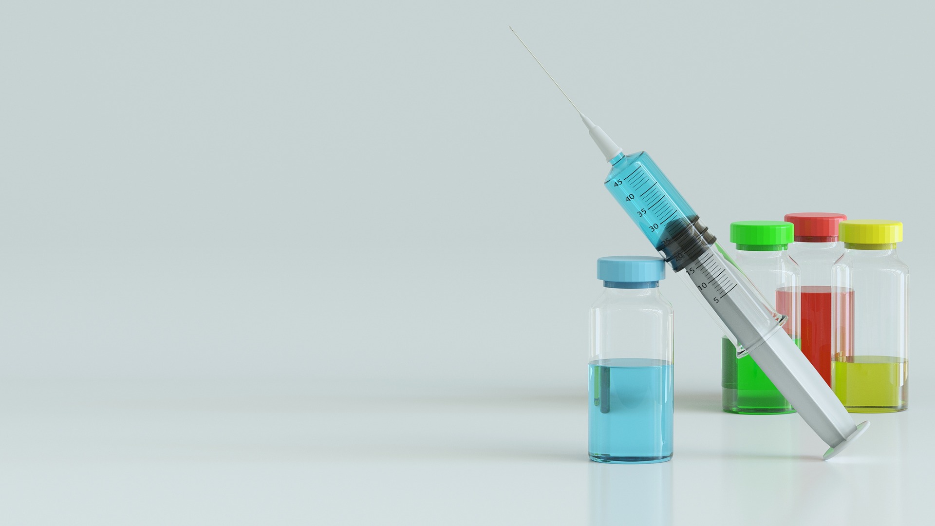 syringe with vaccines