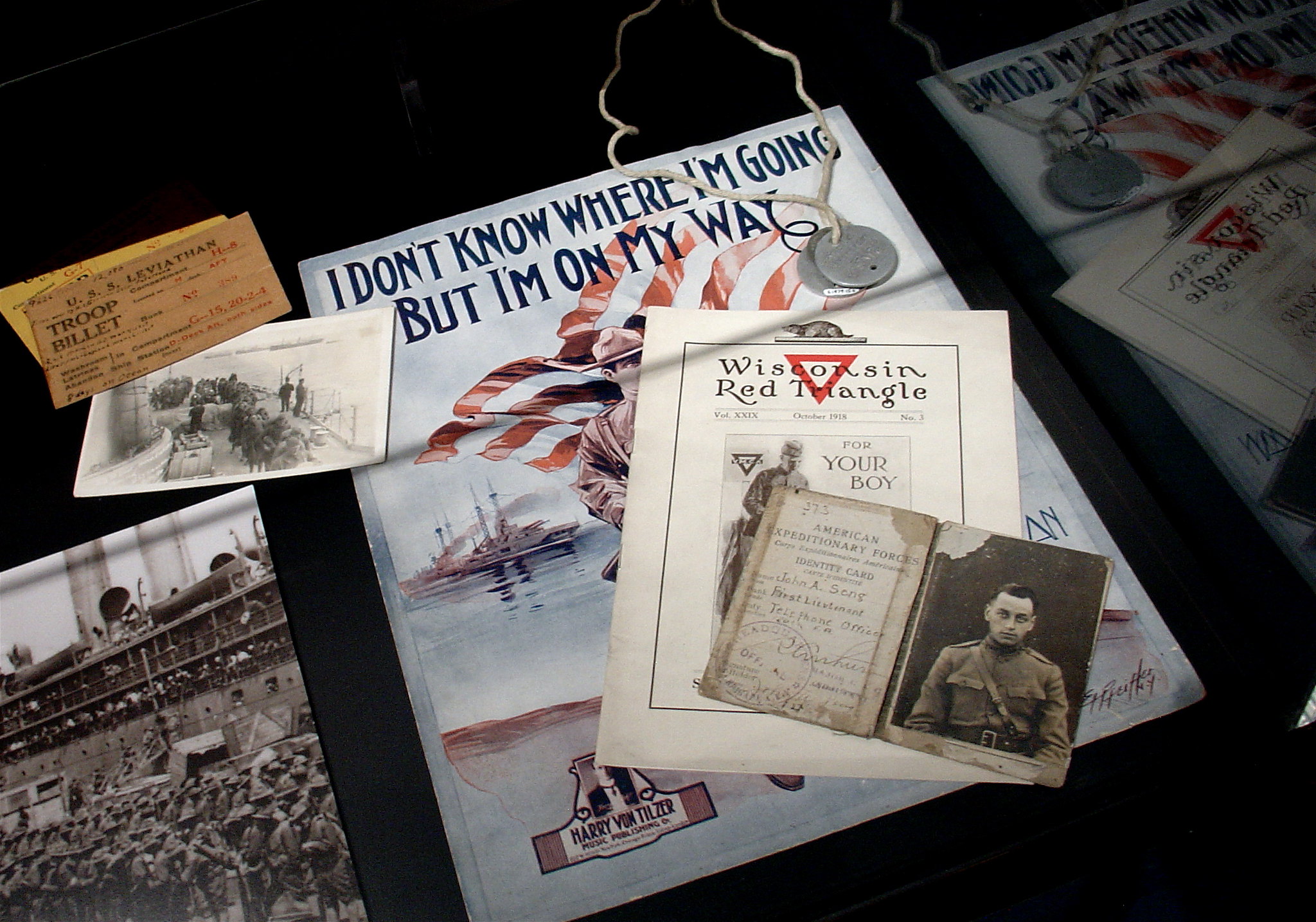 WWI display at the Wisconsin Veterans Museum.