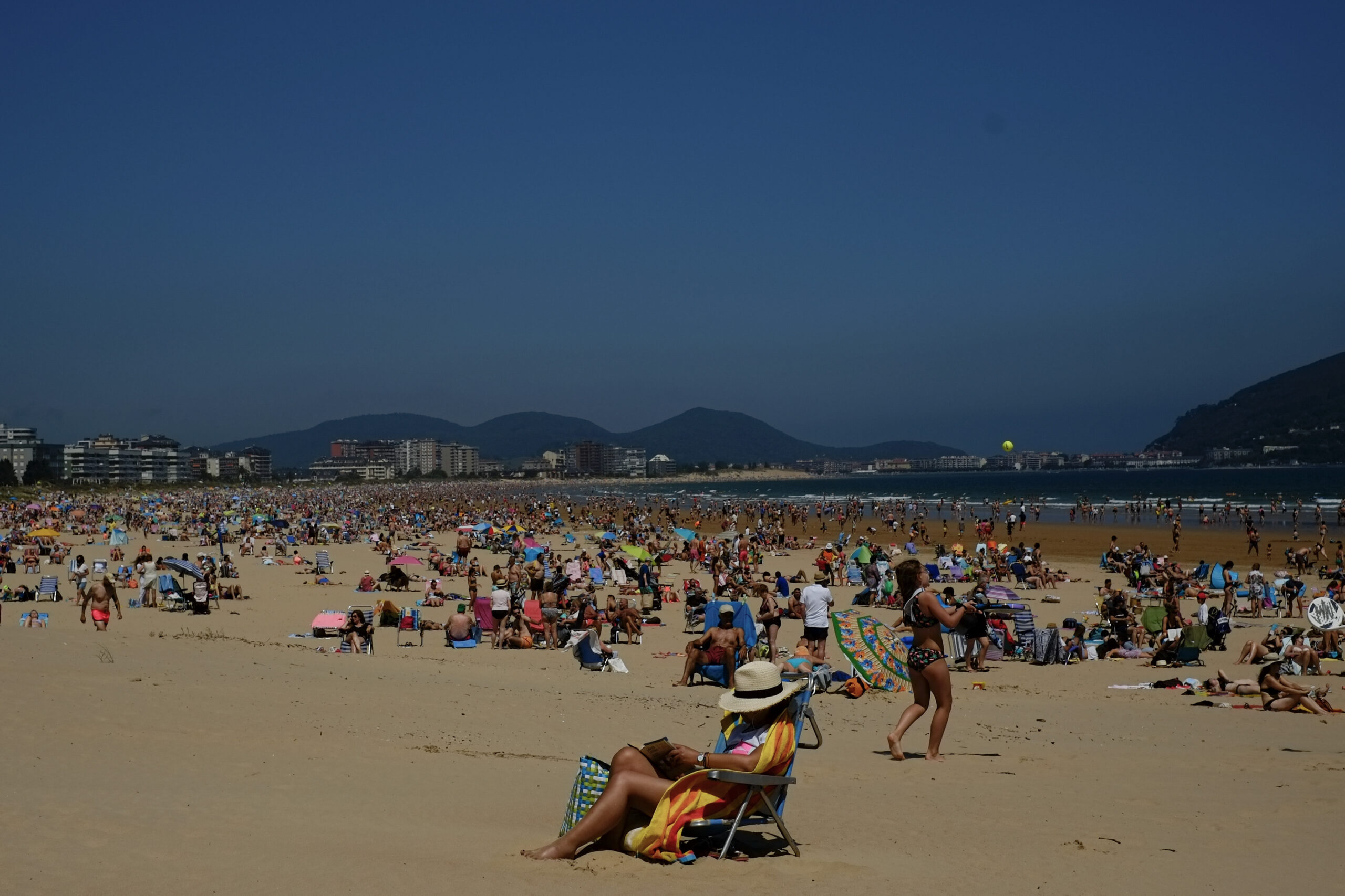 People on a beach in Spain