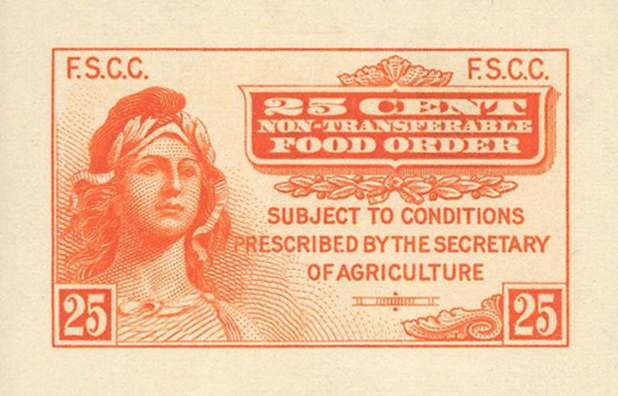 This 1939 orange food stamp could be used to purchase any grocery item