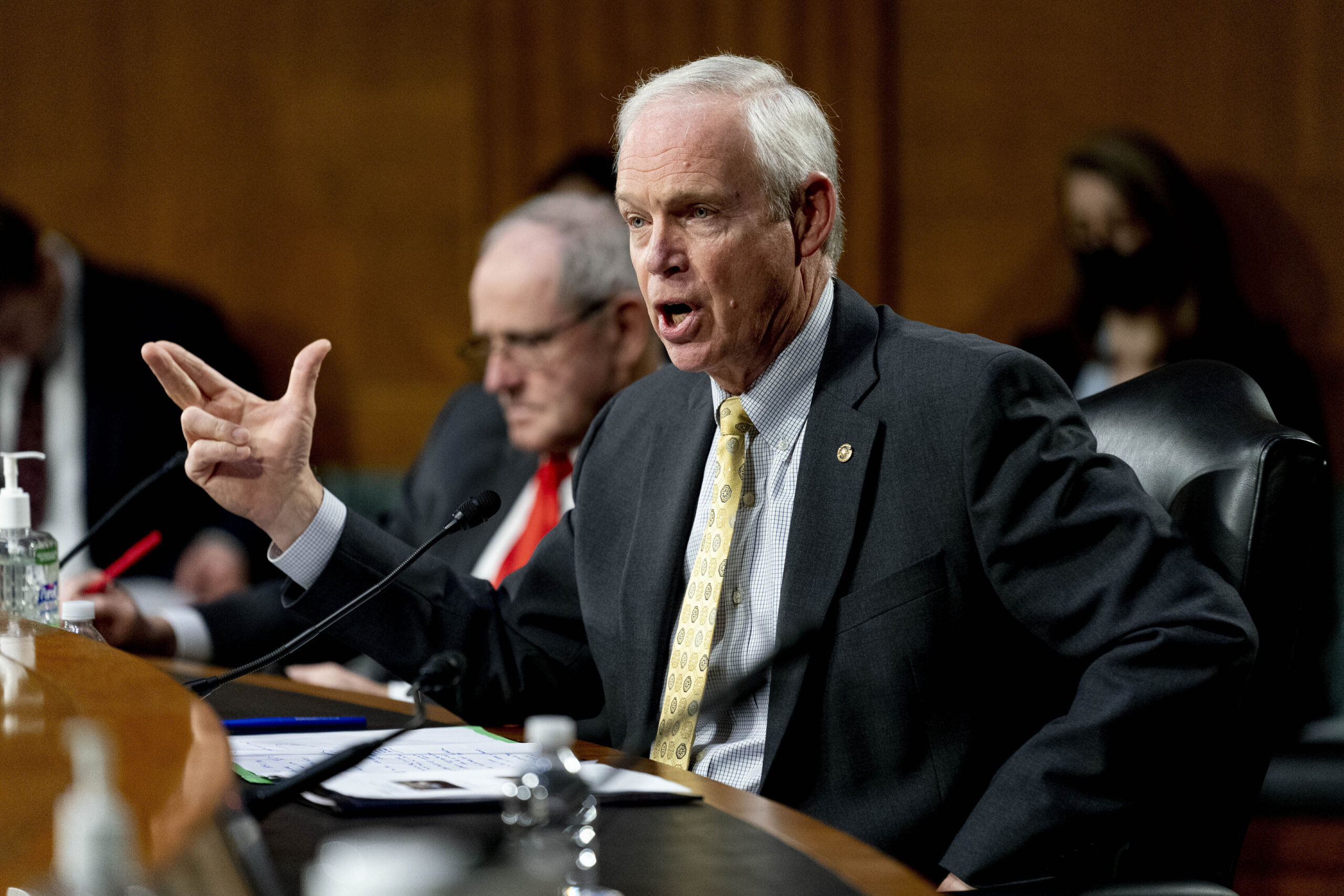 Sen. Ron Johnson, R-Wis., speaks on Capitol Hill in Washington