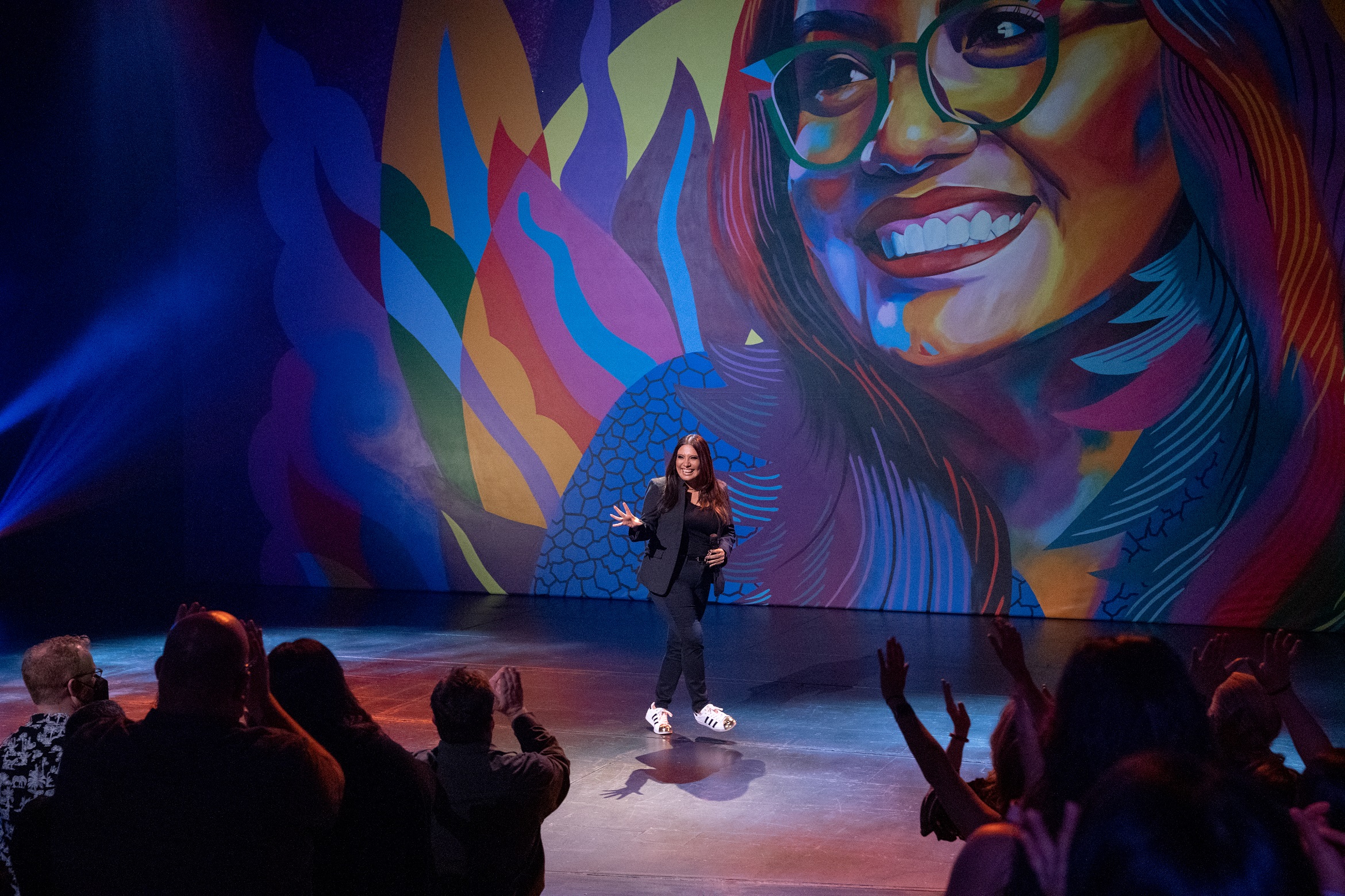 Comedian Cristela Alonzo in her Netflix stand-up special, 'Middle Classy'