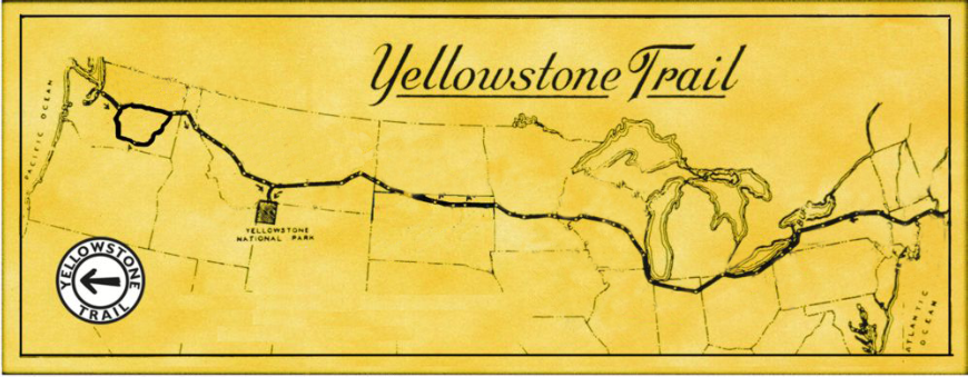 Map of the Yellowstone Trail