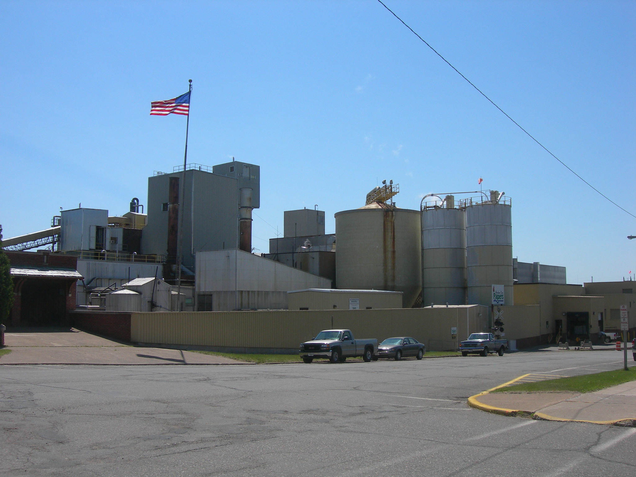 Paper mill site in Park Falls