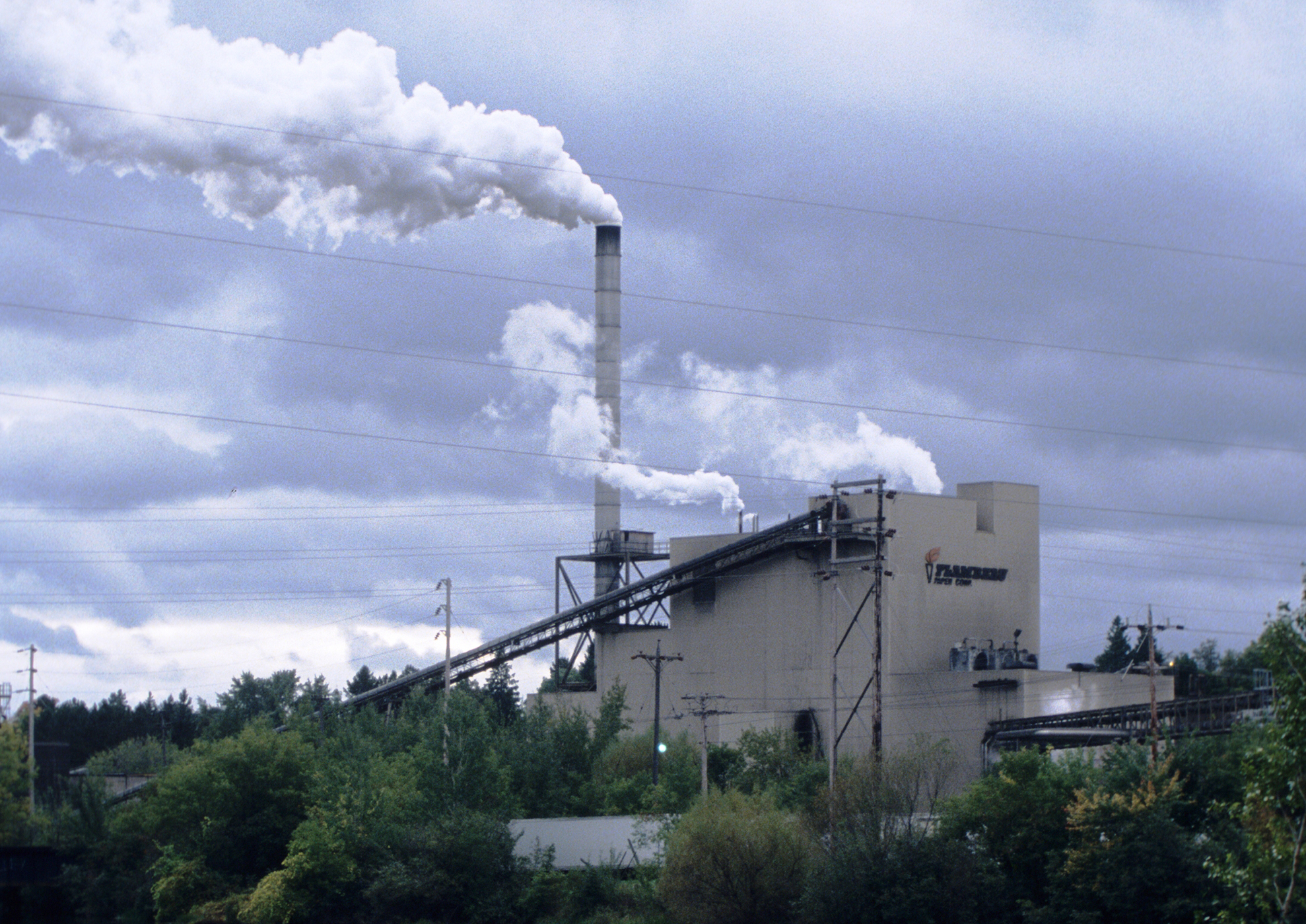 Stack emissions at Flambeau Paper Company