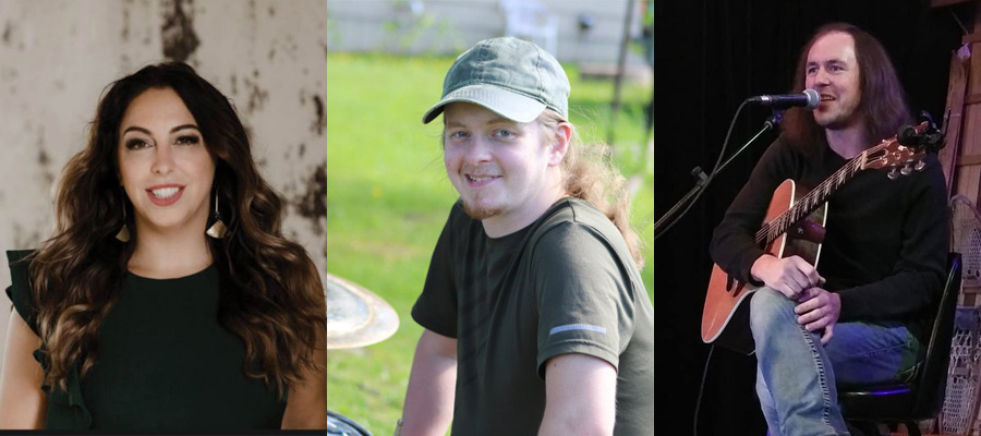 2022 Democratic candidate for Wisconsin's 73rd district seat Laura Gapske (pictured right) is running against Republican Angie Sapik (not pictured.) Crescent Moon band members Zach Ross, who is deceased, (pictured center) and Shane Nelson (pictured far ri