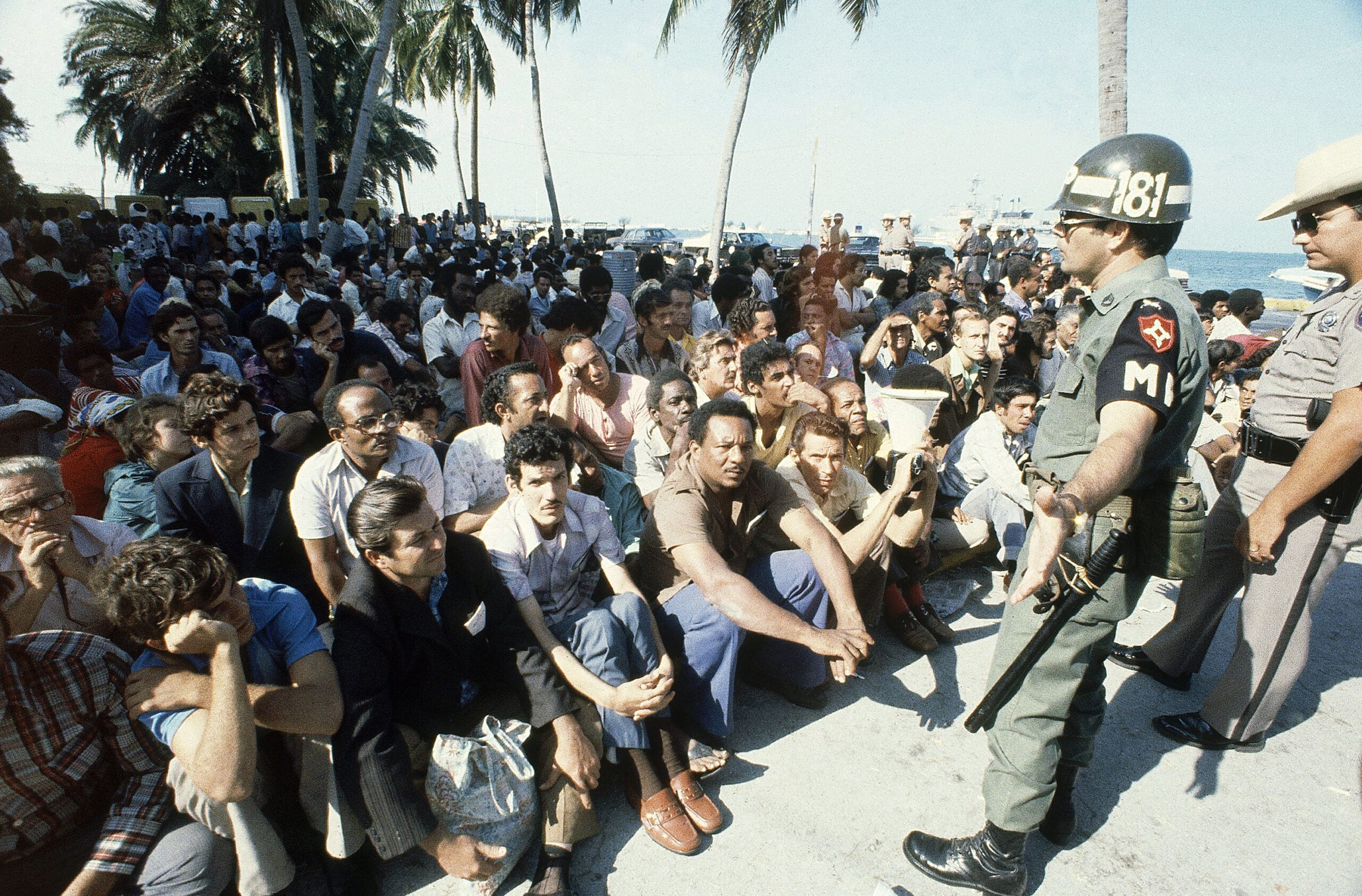 Cuban refugees arriving in Key West, Florida in May 1980