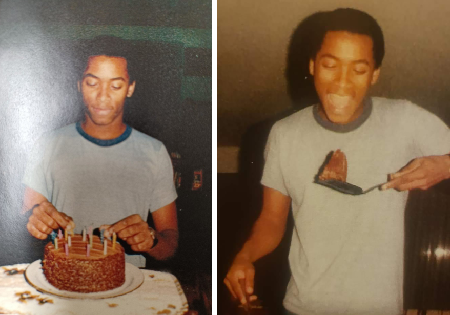 Armando Rodriguez eating birthday cake for the first time at age 18