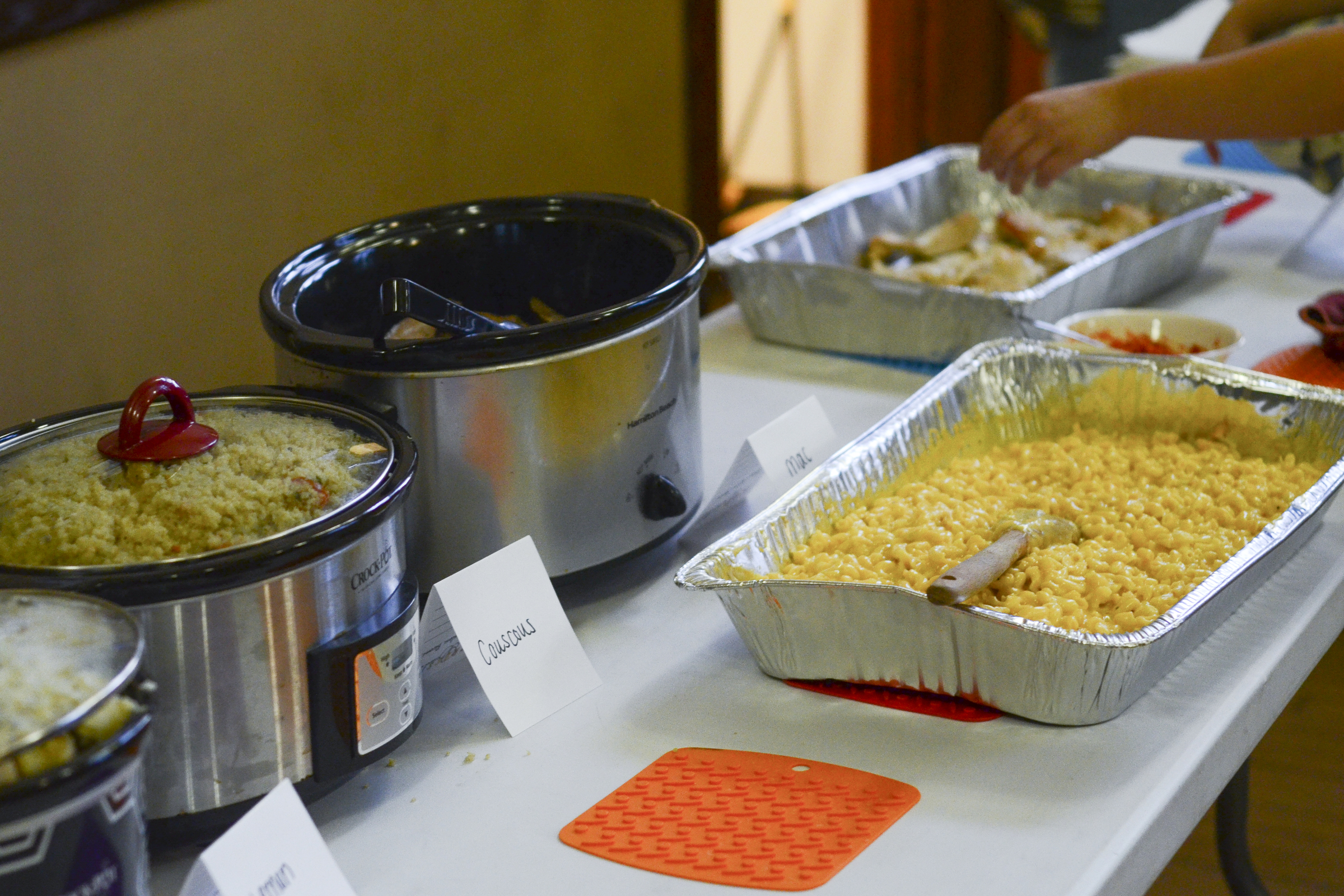 Dinner is served at the Food Recovery Network’s community meal at The Crossing Campus Ministry