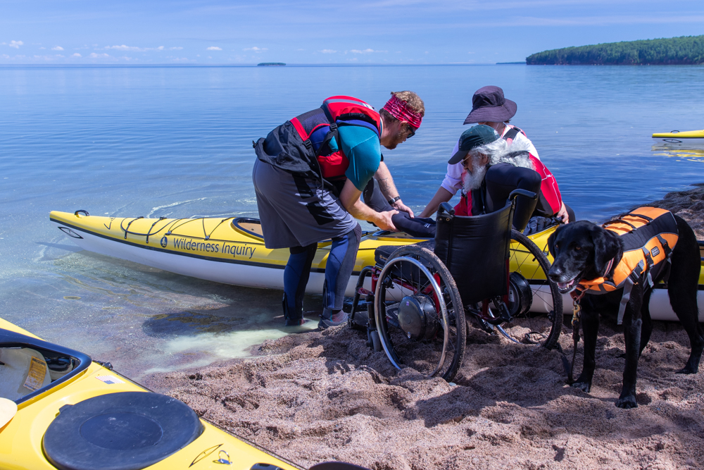 People with mobility issues kayak the Apostle Islands