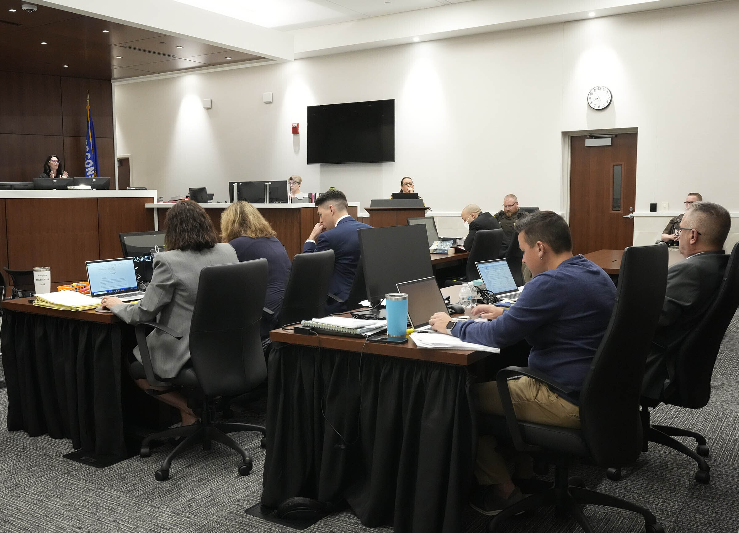 Darrell Brooks appears in a Waukesha County Circuit Court with Circuit Court Judge Jennifer Dorow