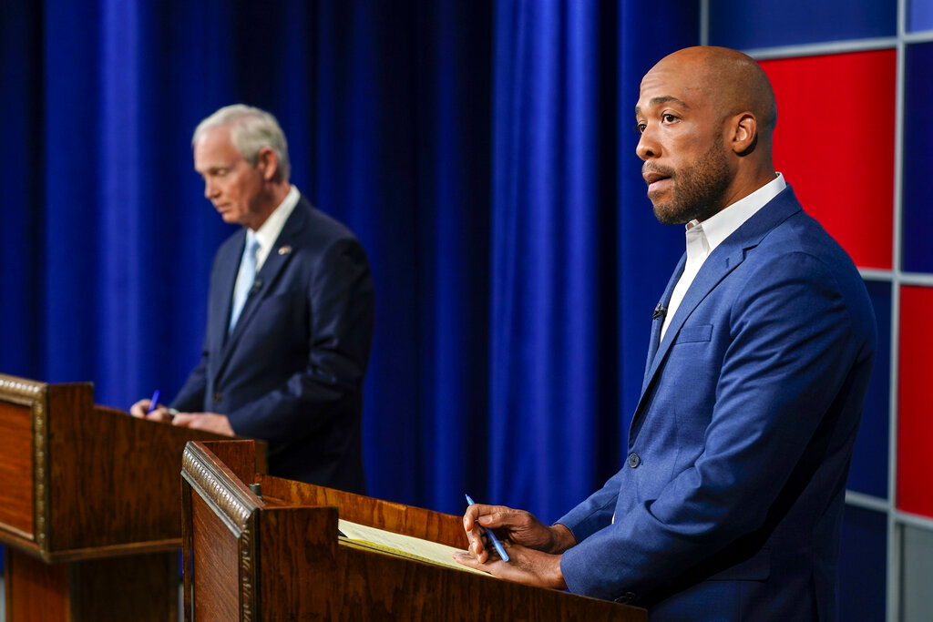 Ron Johnson, Mandela Barnes spar in first U.S. Senate debate
