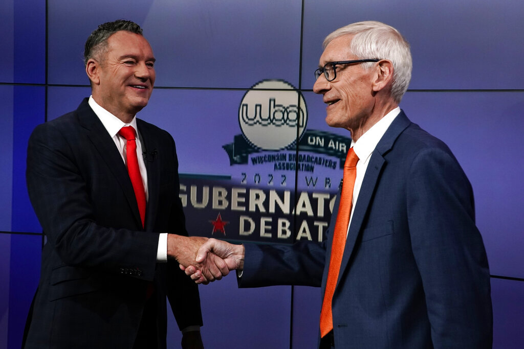 Tony Evers, Tim Michels lay out differences in only debate of Wisconsin governor’s race
