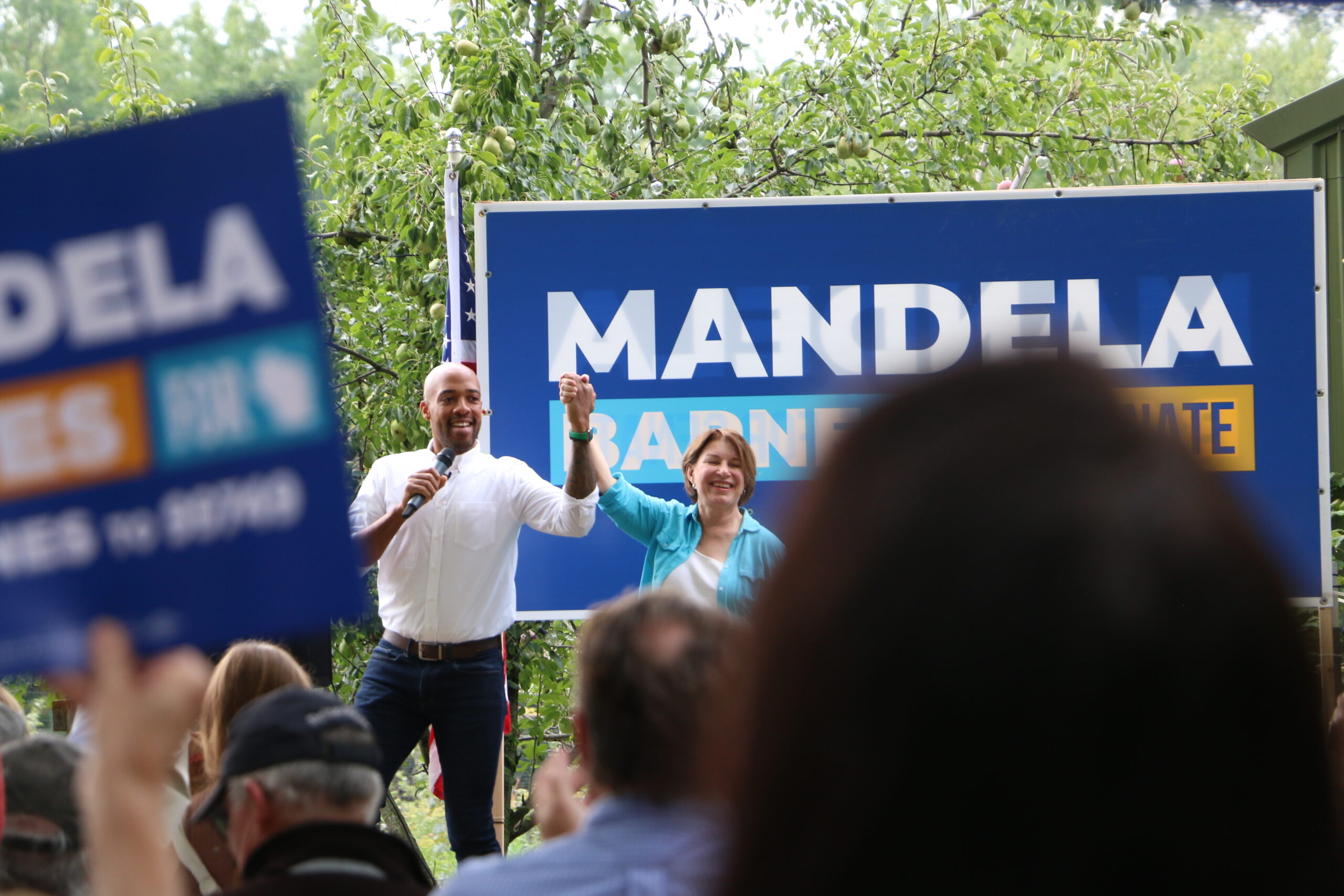 Mandela Barnes with Amy Klobuchar