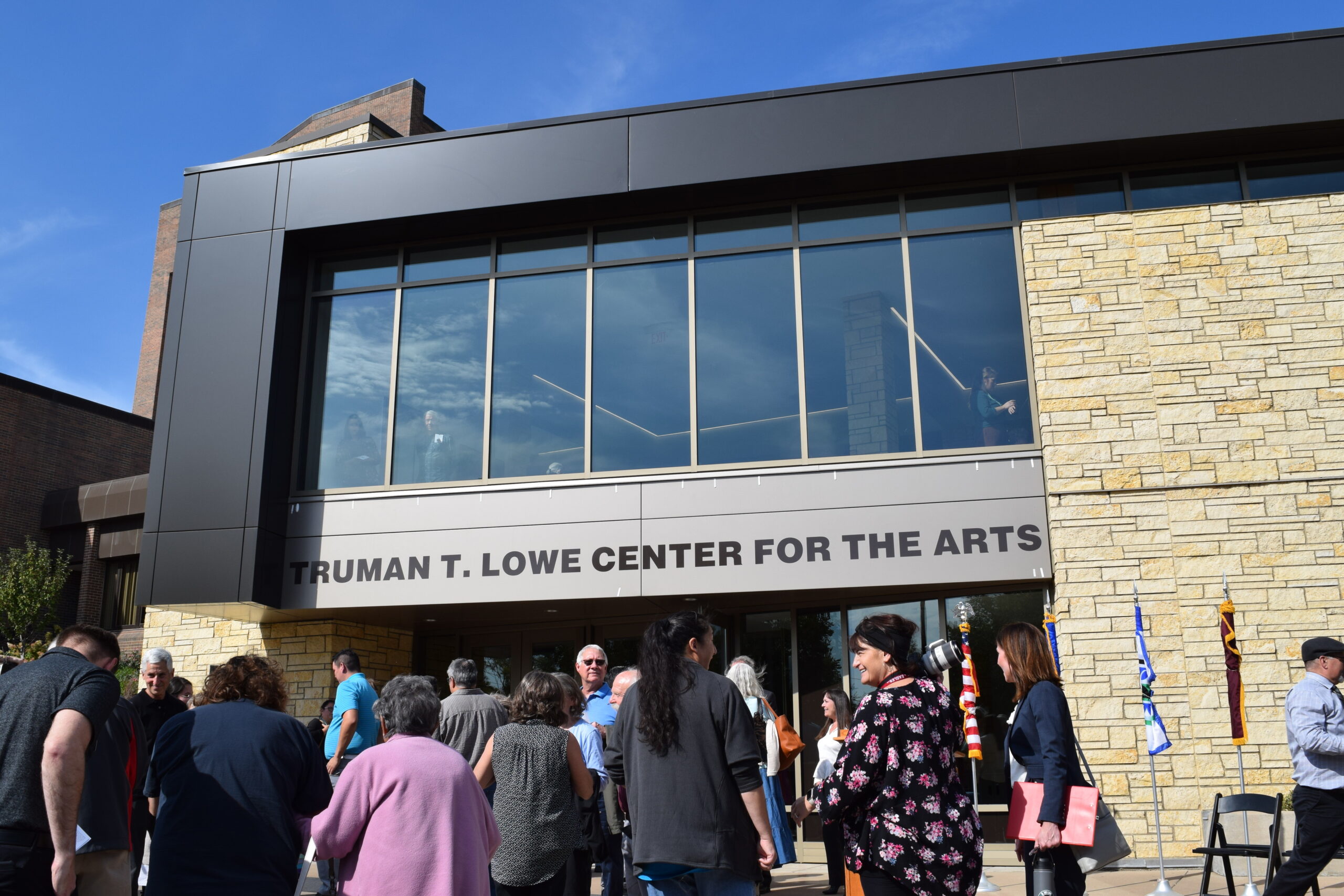 People enter the new Truman T. Lowe Center for the Arts