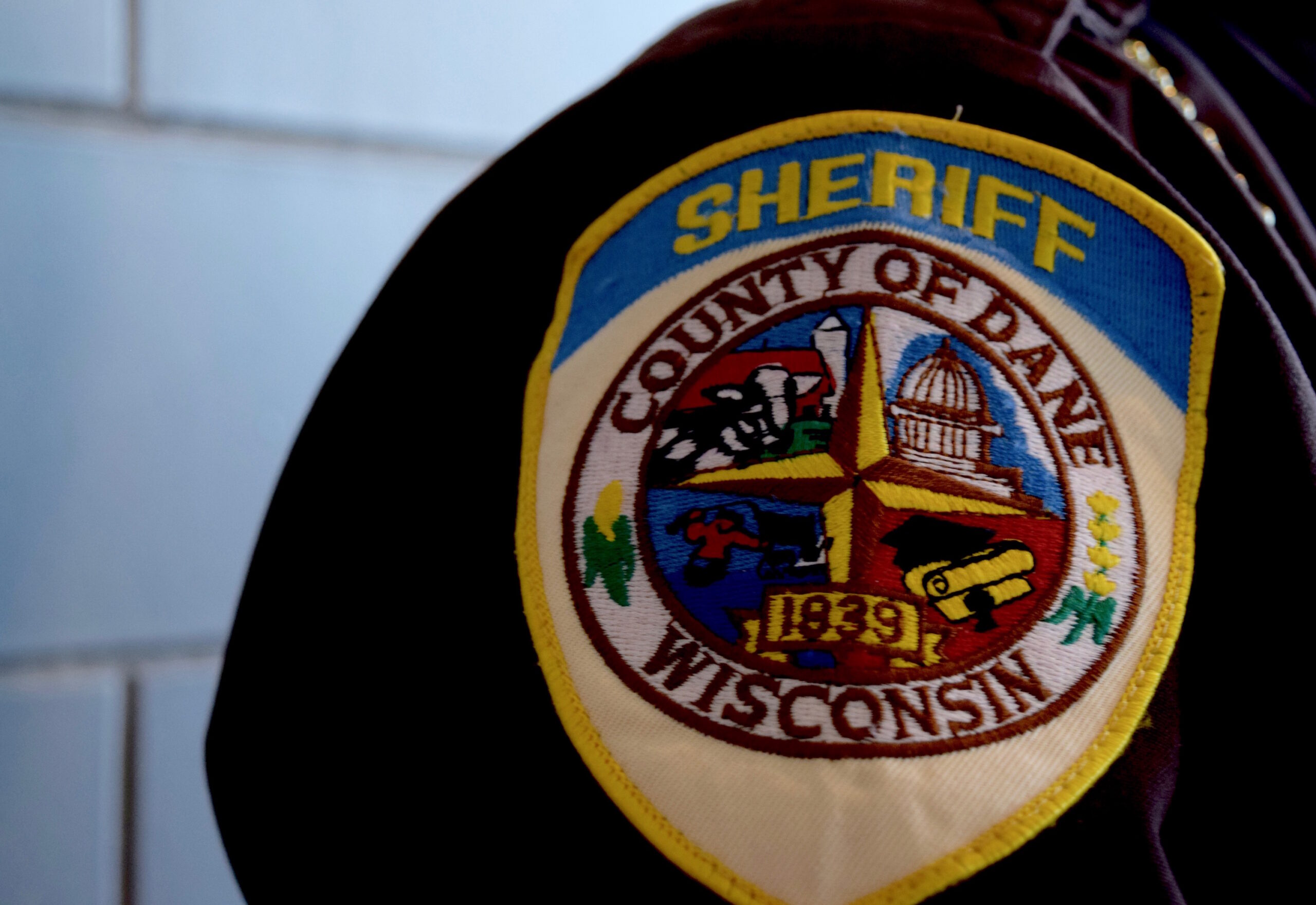 A Dane County sheriff's deputy uniform insignia